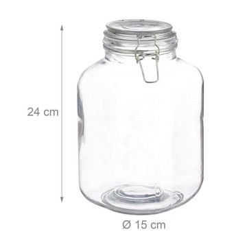 relaxdays Einmachglas 16 x 3 Liter Einmachglas, Glas