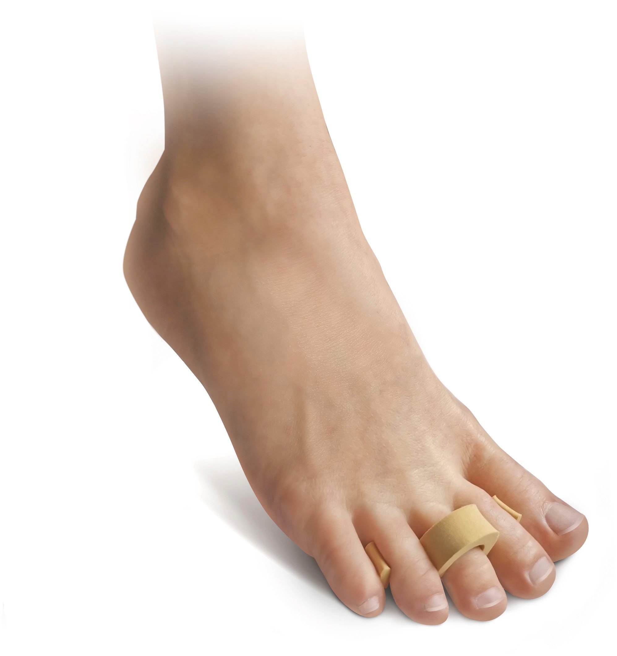 Fußgut Hammerzehen-Korrektor Wellenpolster, nimmt den Druck von den Zehen, trennt die Zehen, hautfreundlich, weich, reduziert Reibung,bei Schwielen und Hühneraugen