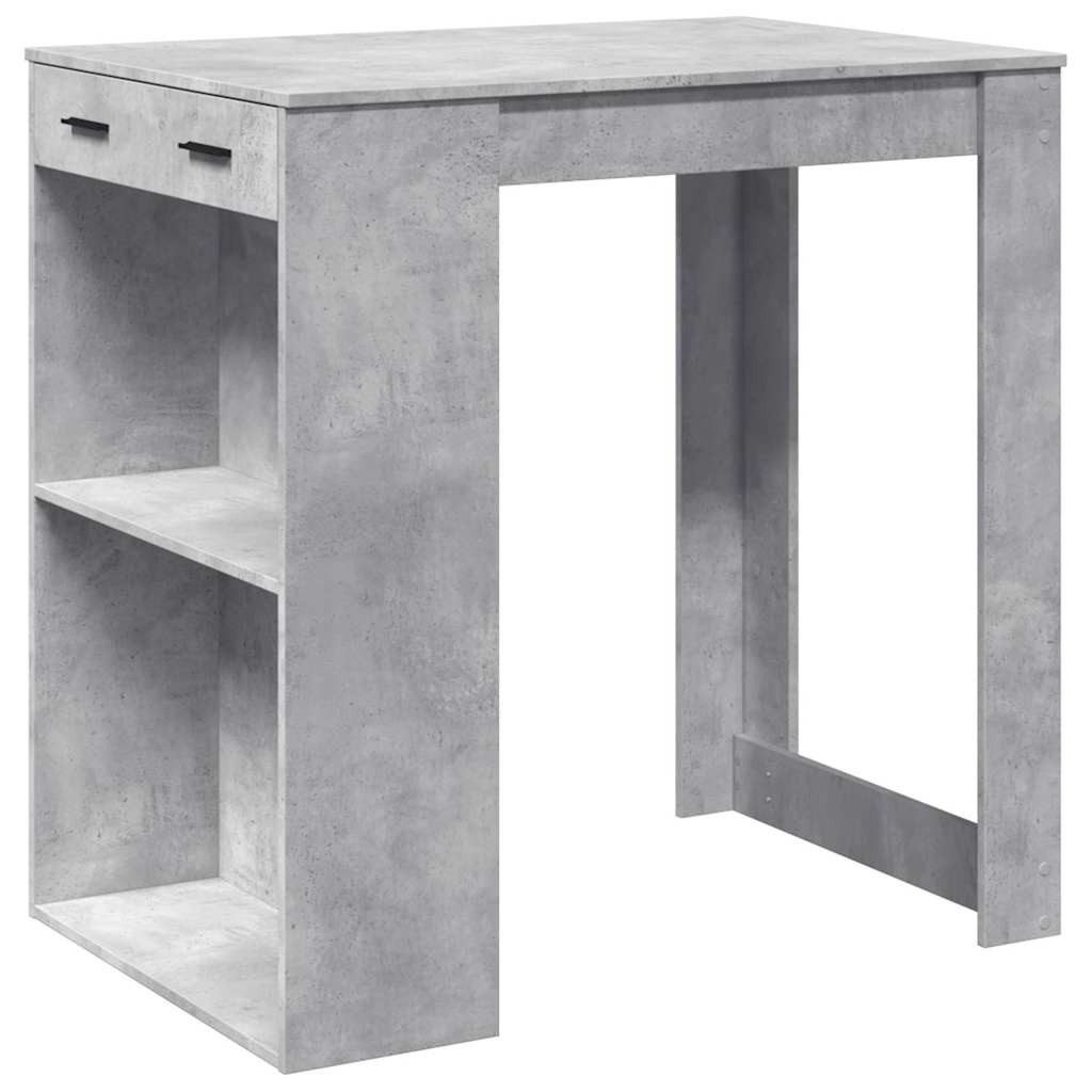 vidaXL Esstisch Bartisch Betongrau 102x70x103,5 cm Holzwerkstoff (1-St)