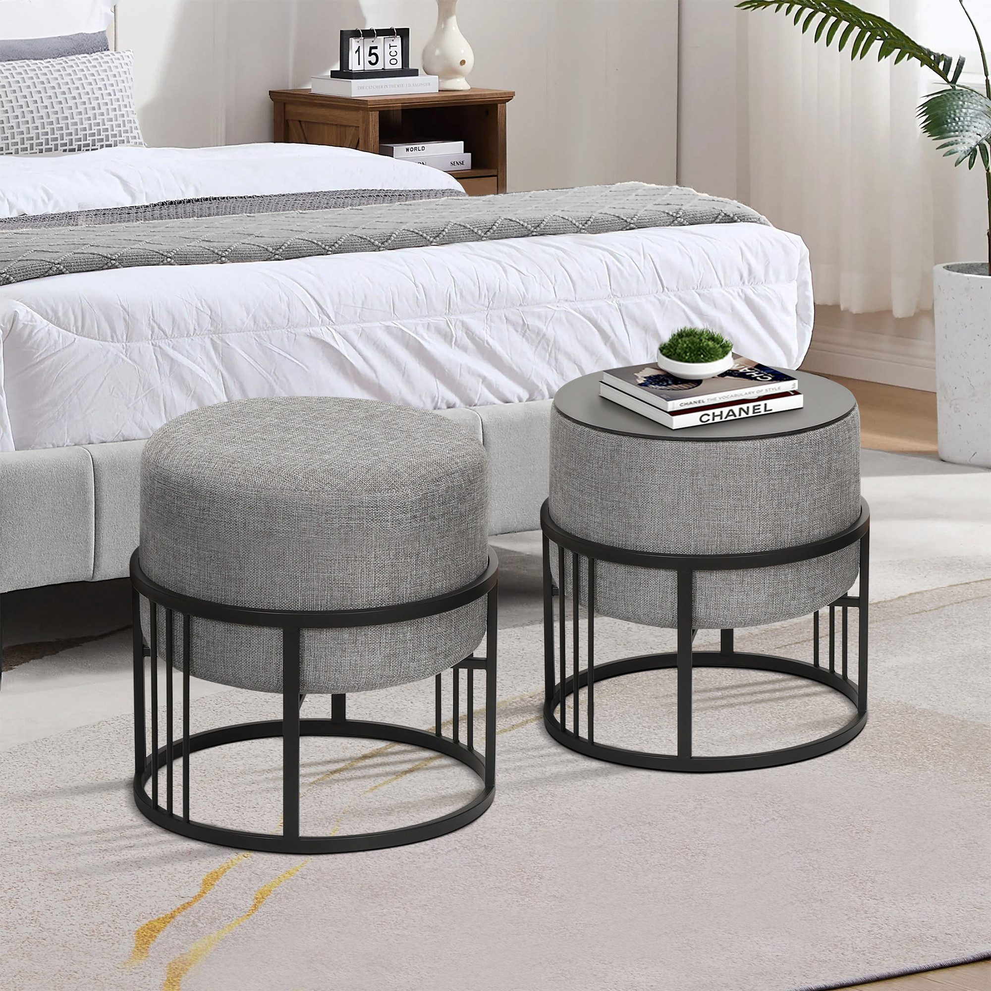 en.casa Sitzhocker (2er Set), »Tas« mit günstig online kaufen