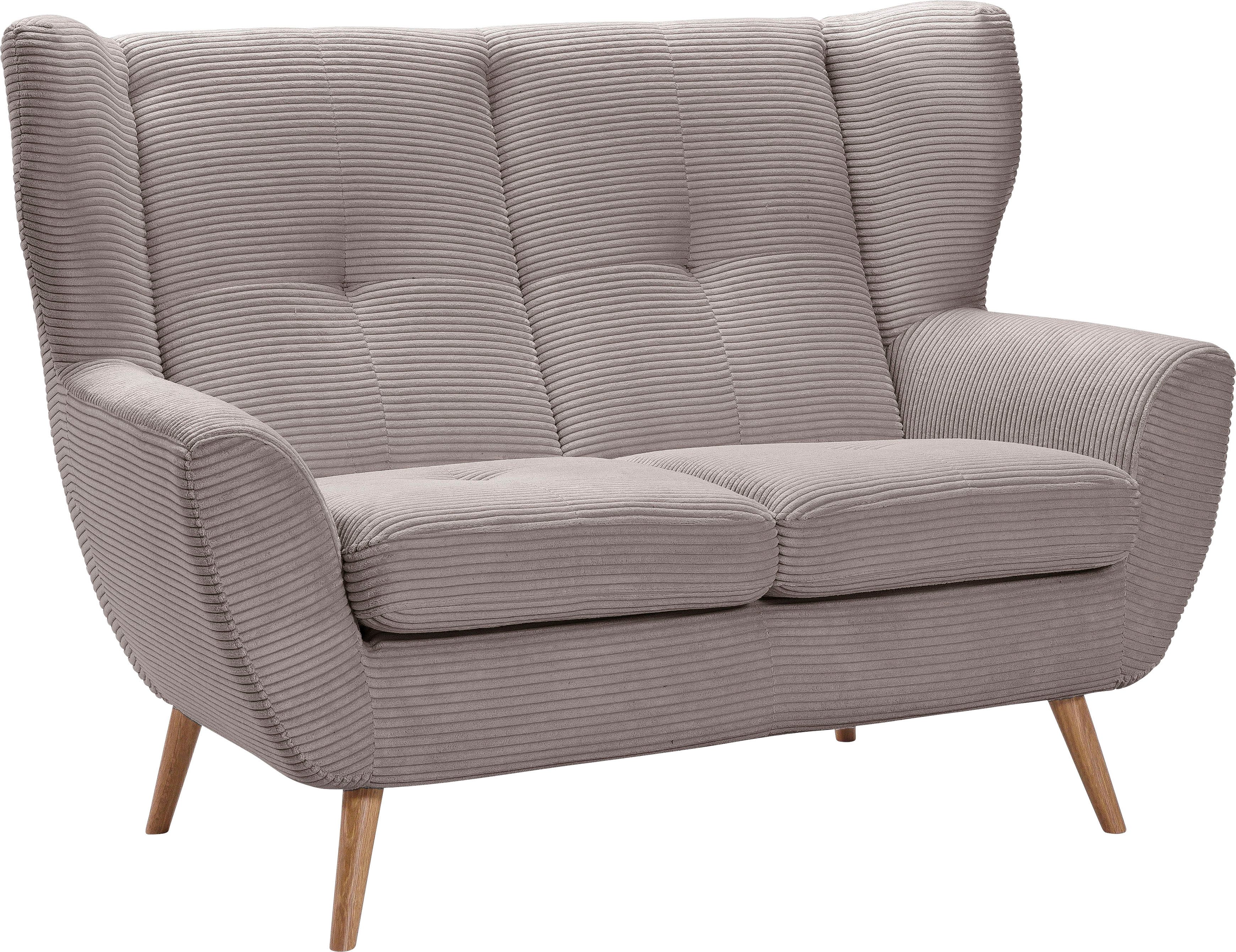 2-Sitzer ALVESTA, Loungesofa, Küchensofa, hoher Sitzkomfort, Ohrenbackensofa