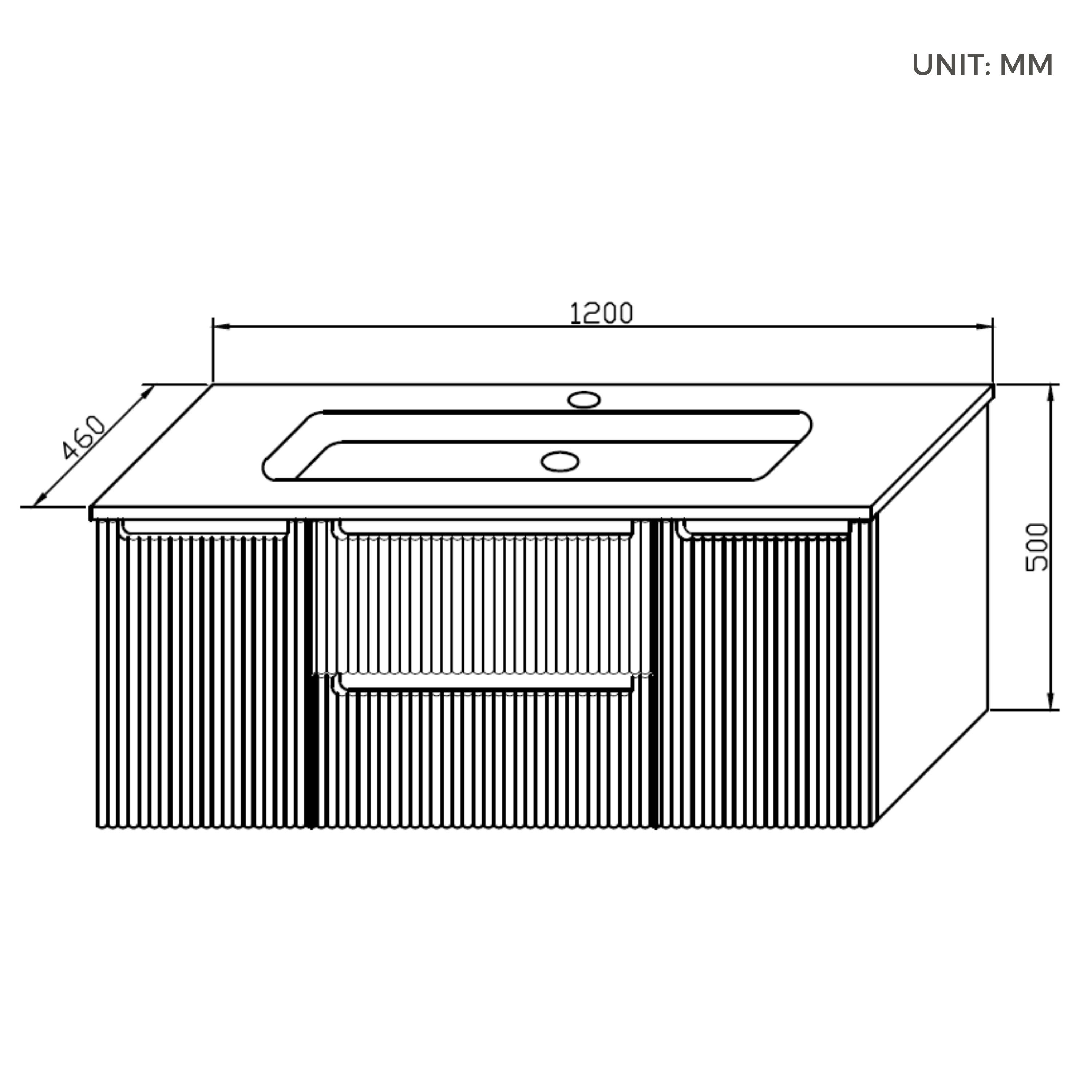 BRIDGE BENO Badmöbel-Set 120 cm Wandwaschtisch mit Mineralharzspüle, 2 Schu günstig online kaufen