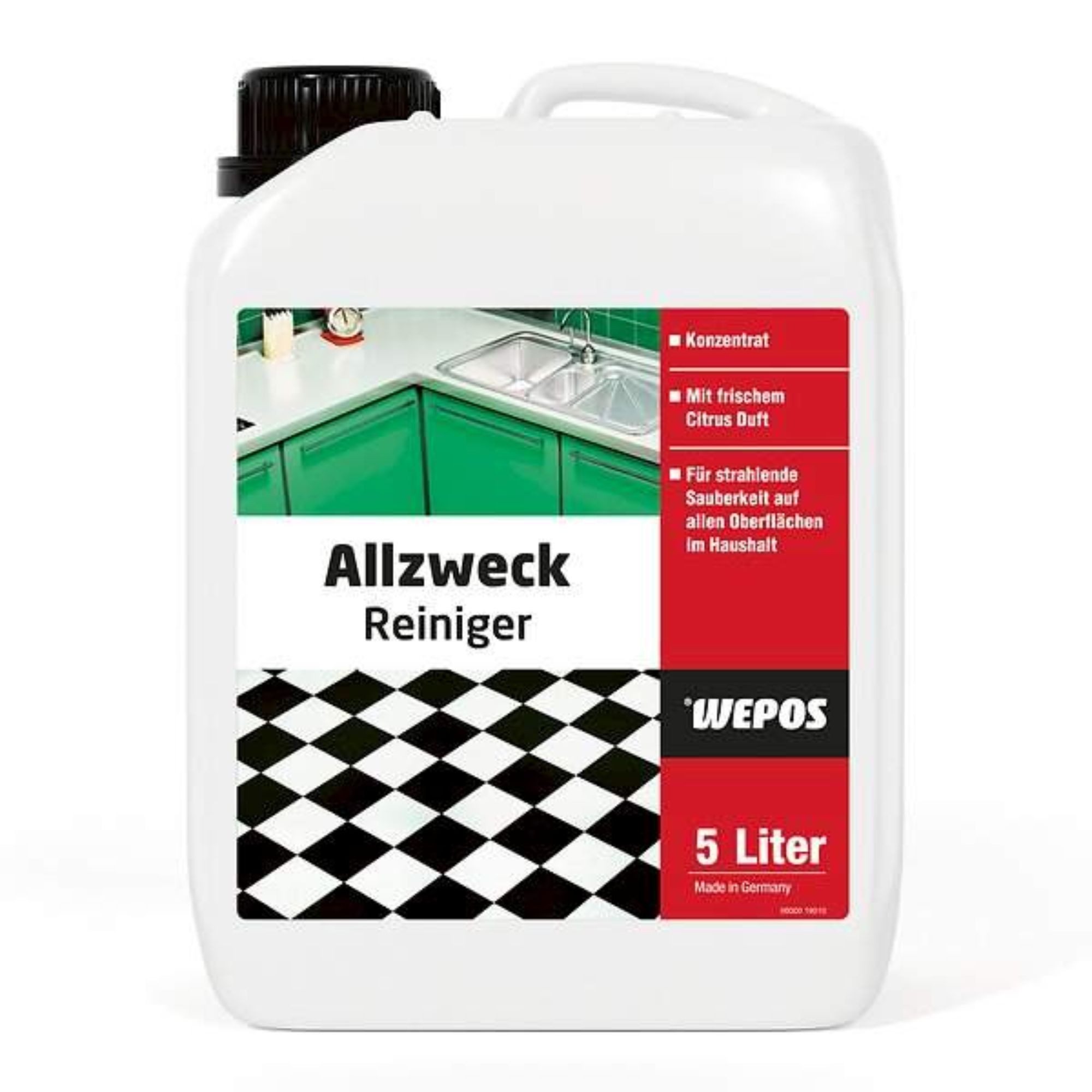 DomDeco WEPOS Allzweck Reiniger 5L, Universal Reinigungskonzentrat für Böden Allzweckreiniger (pH-neutral, hochdosiert, universalreiniger)