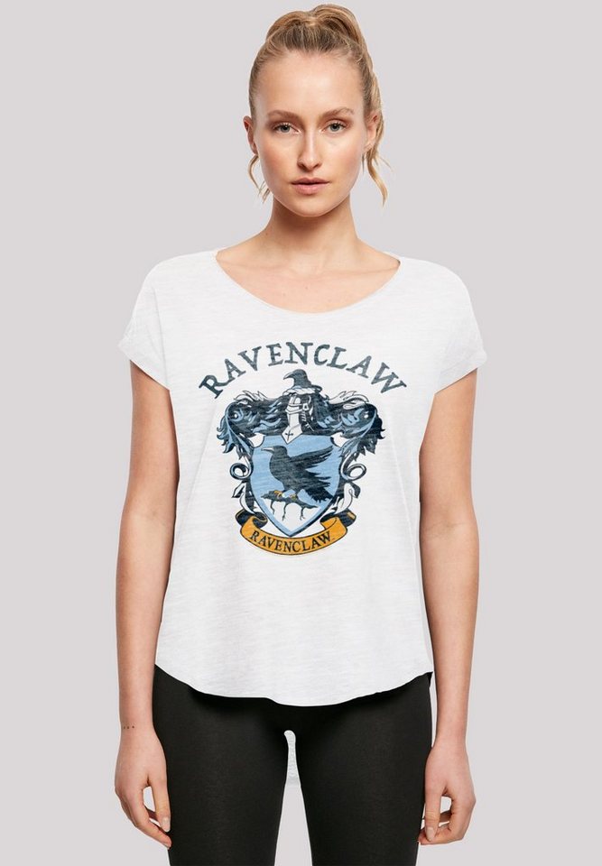F4NT4STIC Kurzarmshirt Damen Harry Potter Ravenclaw Crest with Ladies Long  Slub Tee (1-tlg)