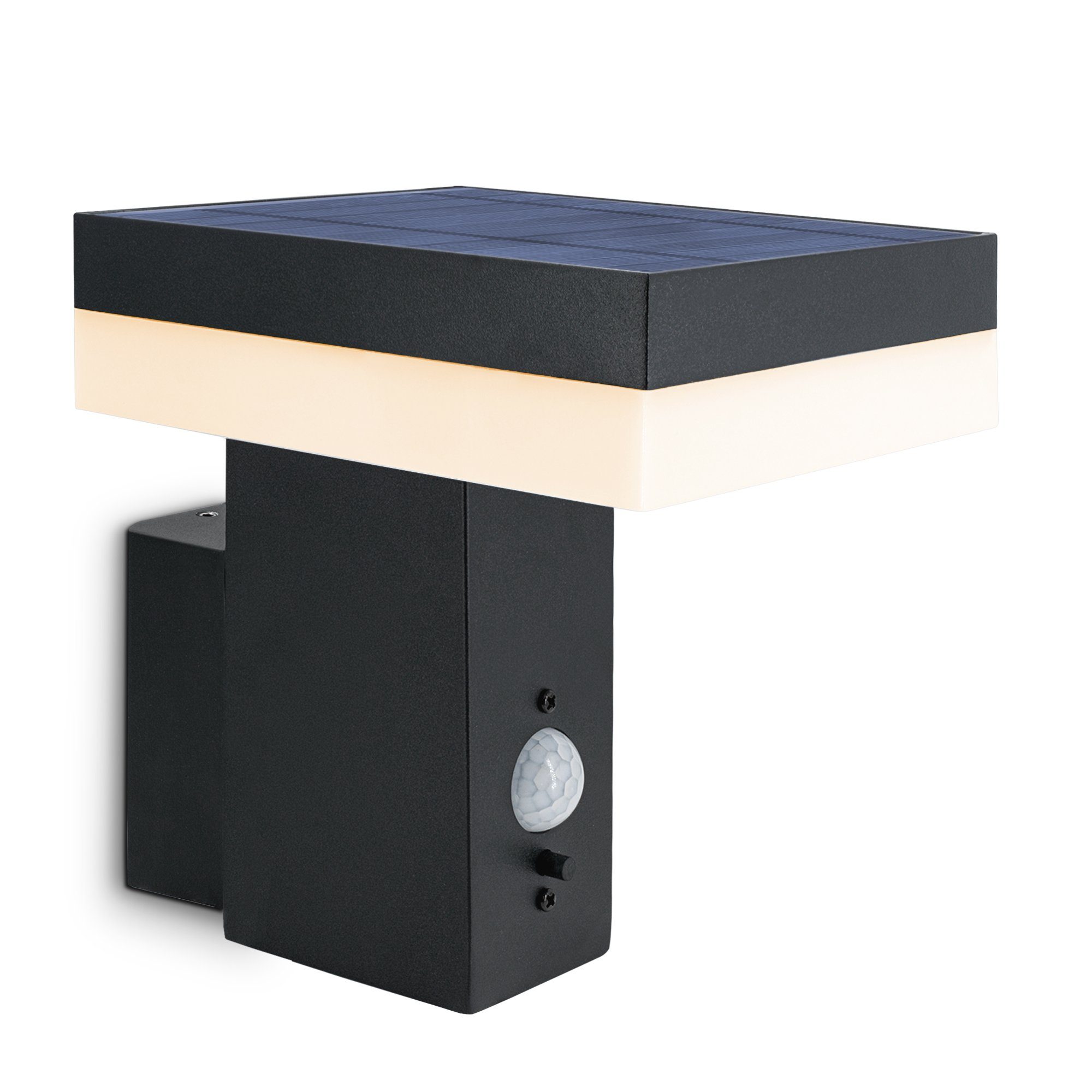 linovum Gartenstrahler LED Solar Wandleuchte ANBO fuer Aussen Solarlampe mi günstig online kaufen