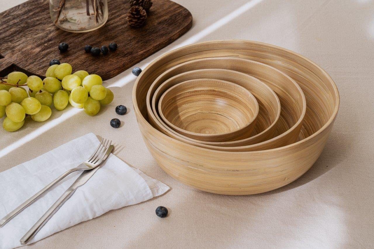 Nuts Schüssel natürliche Bambus Schalen