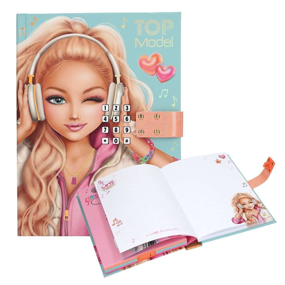 Depesche Spiel TOPModel Tagebuch mit Sound & Geheimcode MUSIC