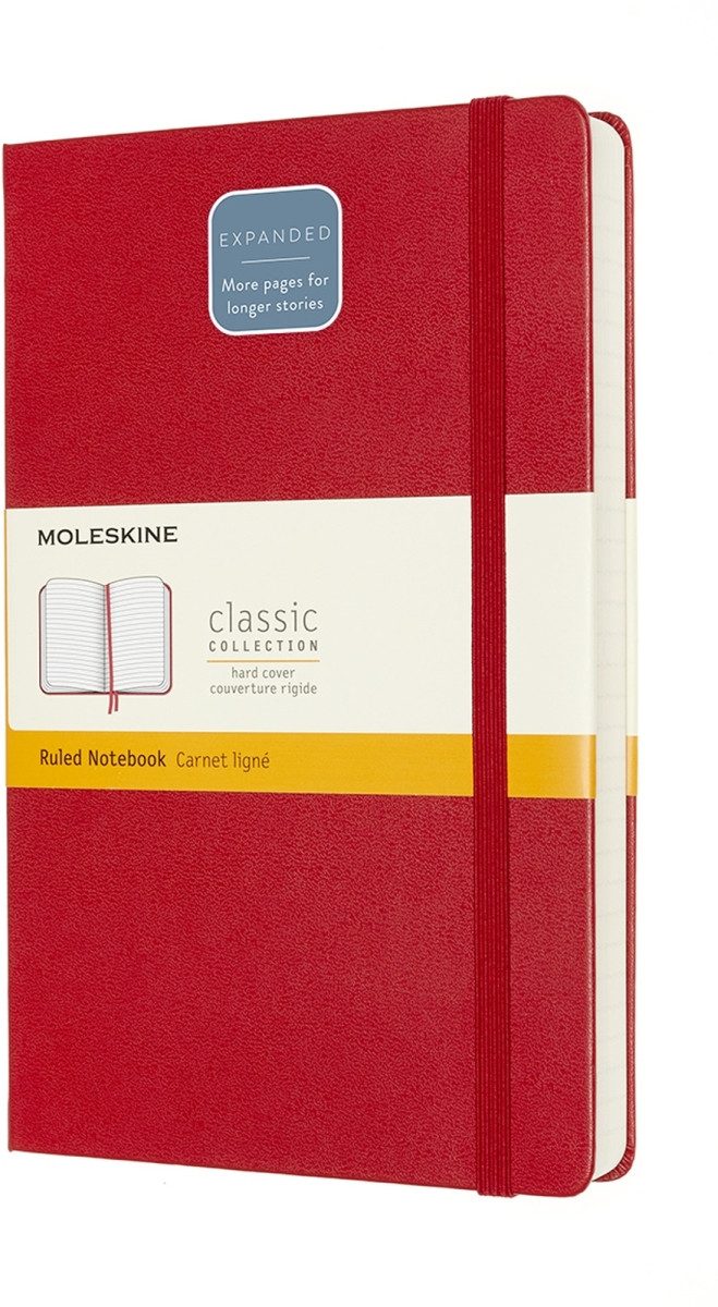 MOLESKINE Notizbuch Notizbuch Large A5 liniert 200 Blatt Hardcover scharlachrot