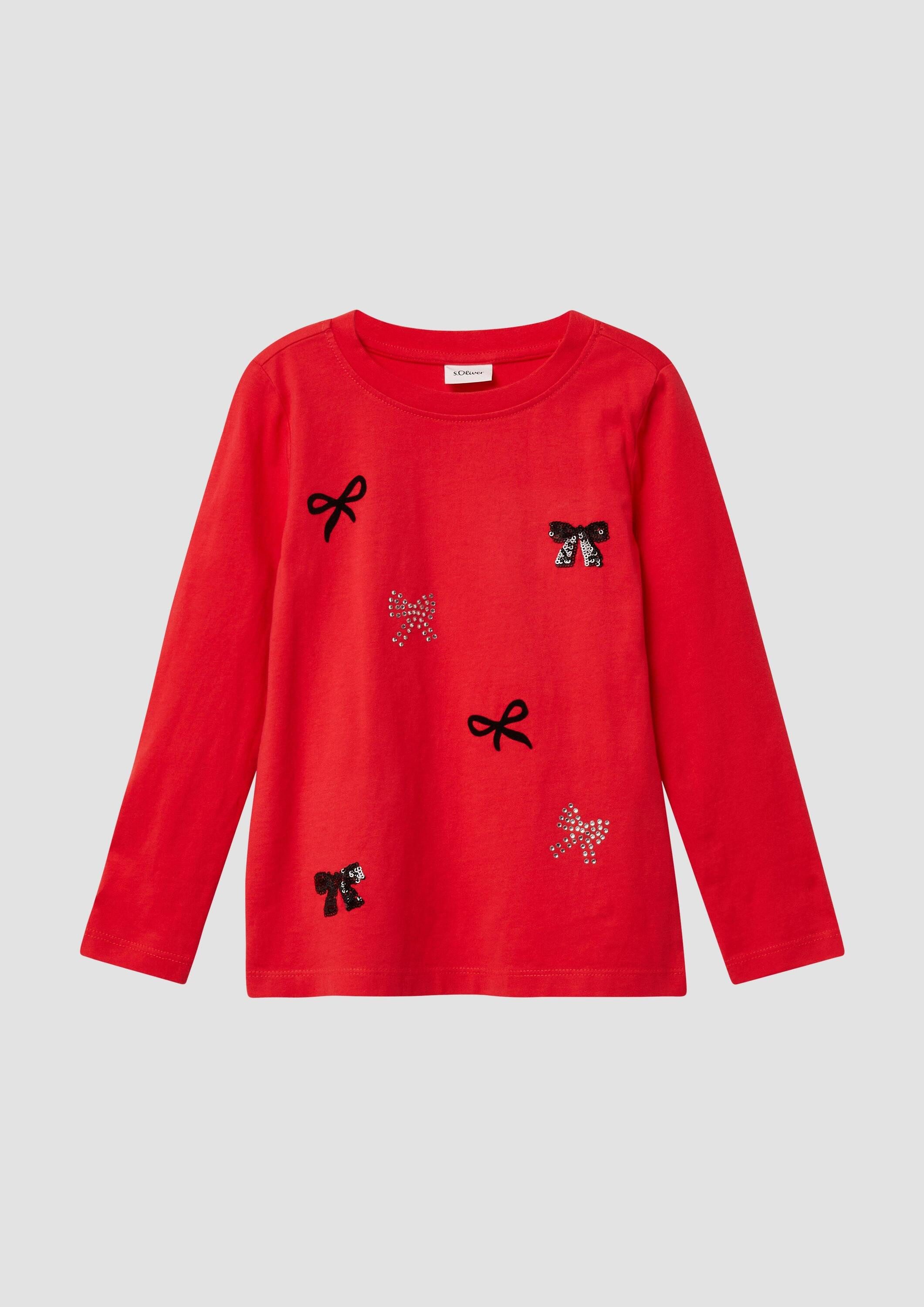 s.Oliver Langarmshirt T-Shirt Langarm-Jerseyshirt mit Schleifen-Details