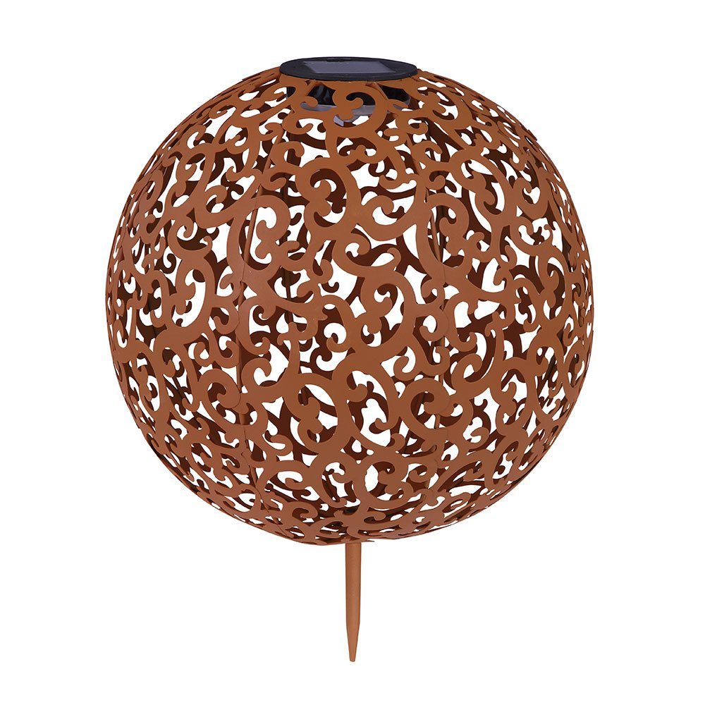 GLOBO LIGHTING LED Gartenleuchte, LED-Leuchtmittel fest verbaut, Warmweiß, LED Solar Außen Leuchte Garten Weg Beleuchtung Kugel Steck Lampe Dekor
