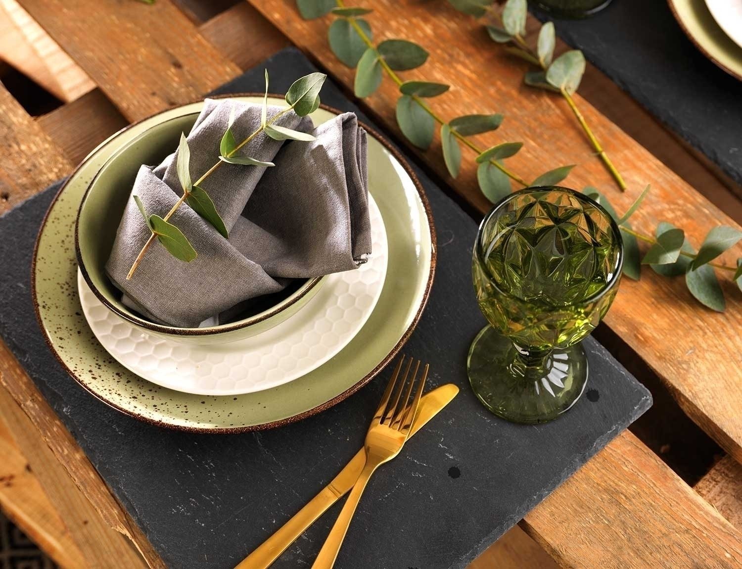 HIT Trading Servierplatte, Schiefer