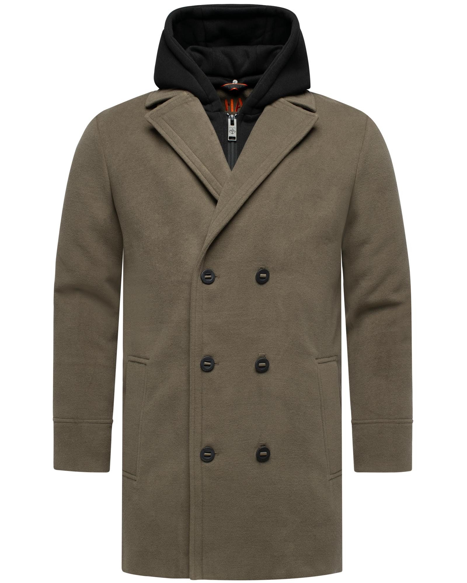 Stone Harbour Trenchcoat Darioon XX Mantel in Woll-Optik mit herausnehmbaren Inlayer