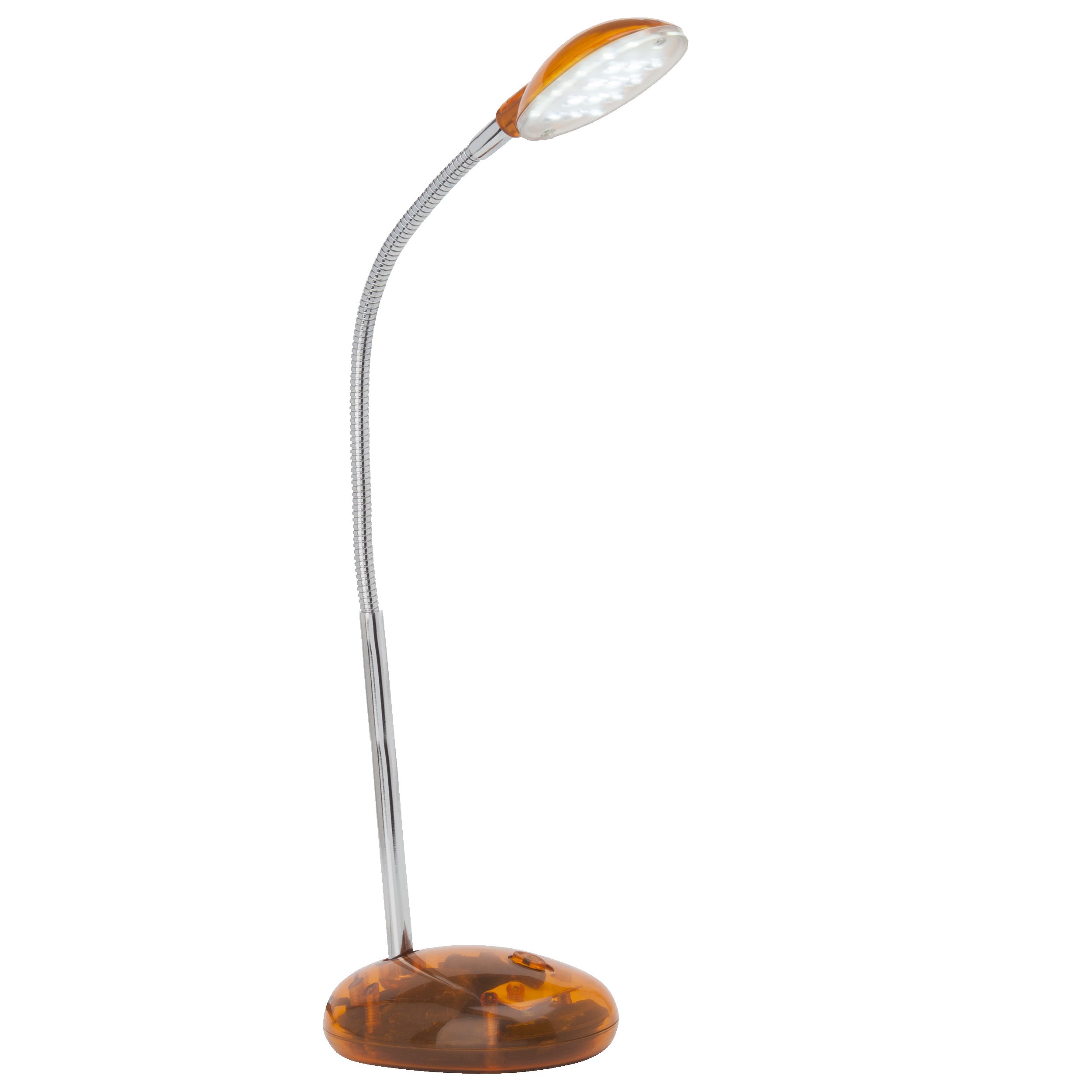 Lightbox Tischleuchte, LED fest integriert, Kaltweiß, LED Schreibtischlampe, einstellbar, 32cm Höhe, 2W, 140 lm, orange