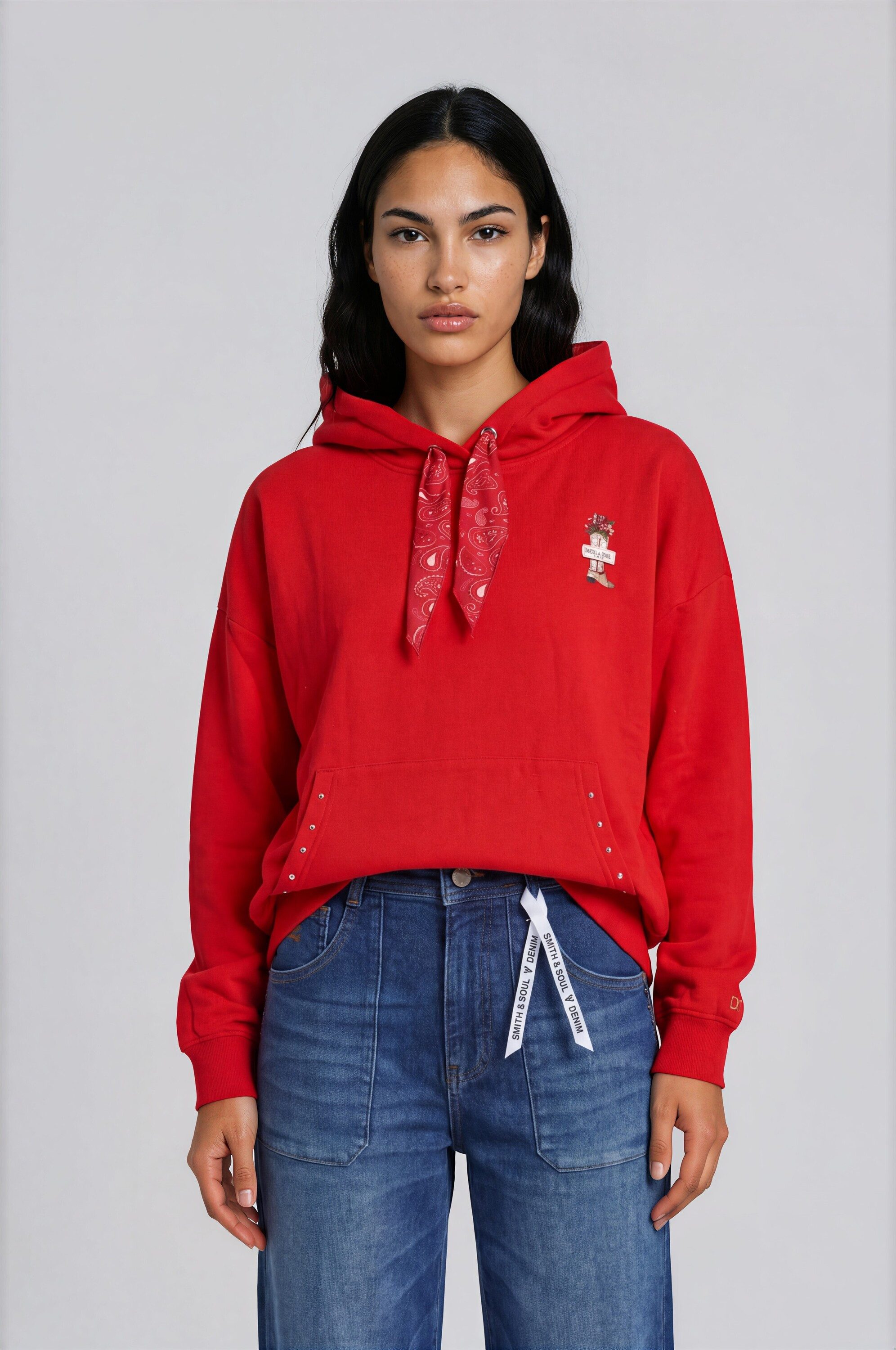 Smith & Soul Kapuzensweatshirt mit Rippbündchen