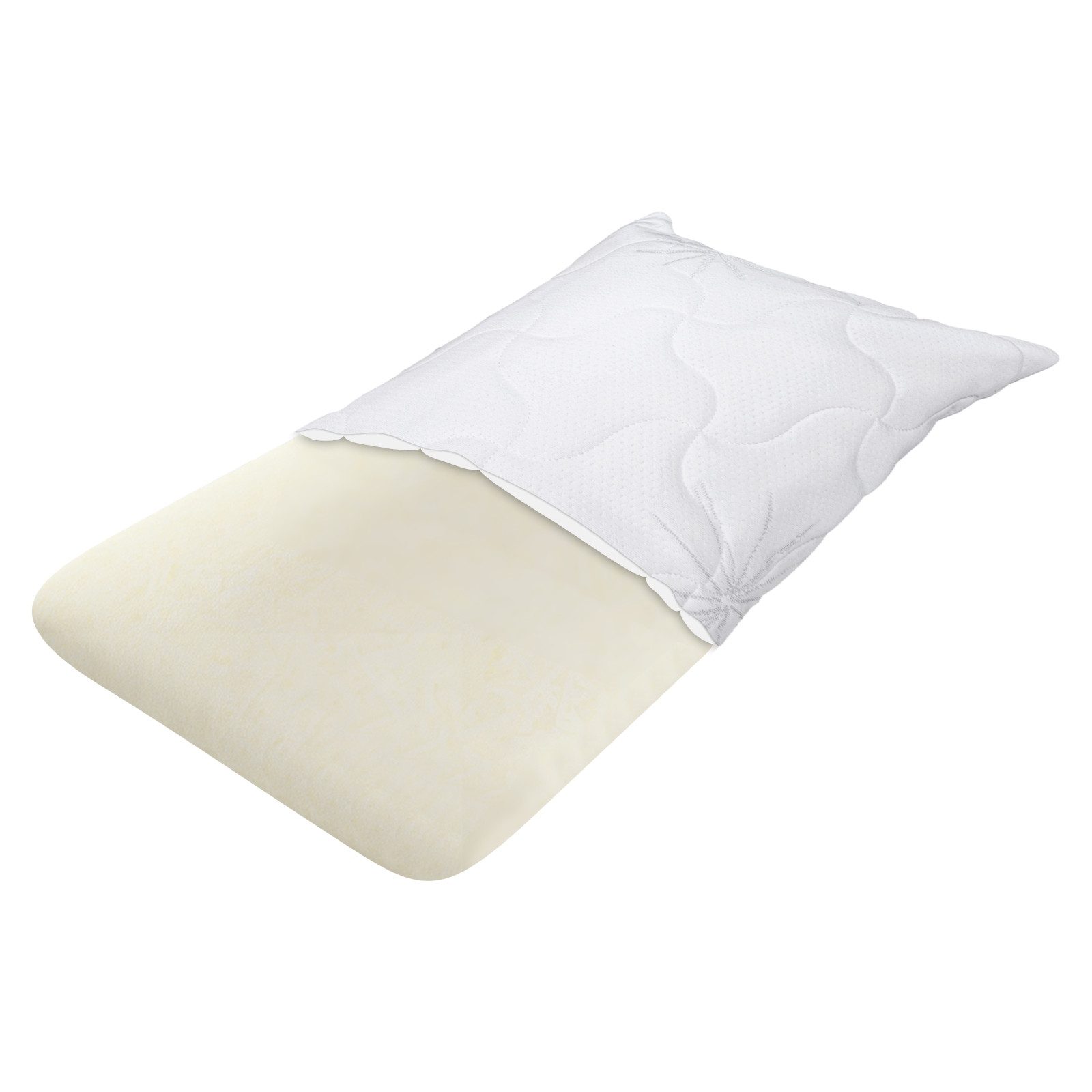 Matratzen Perfekt Kopfkissen Terra Med Memory, Füllung: viscoelastische Stäbchen, Bezug: 100% Polyester, Bauchschläfer, Rückenschläfer, Seitenschläfer, 40x70cm, allergikerfreundlich