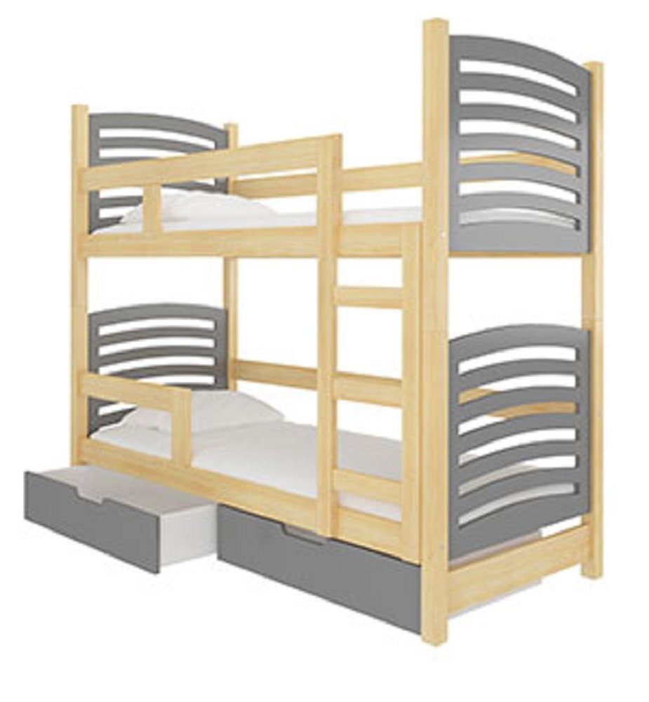 Hochbett OSUNA (Etagenbett mit 2 Schlafgelegenheiten) Farbe wählbar