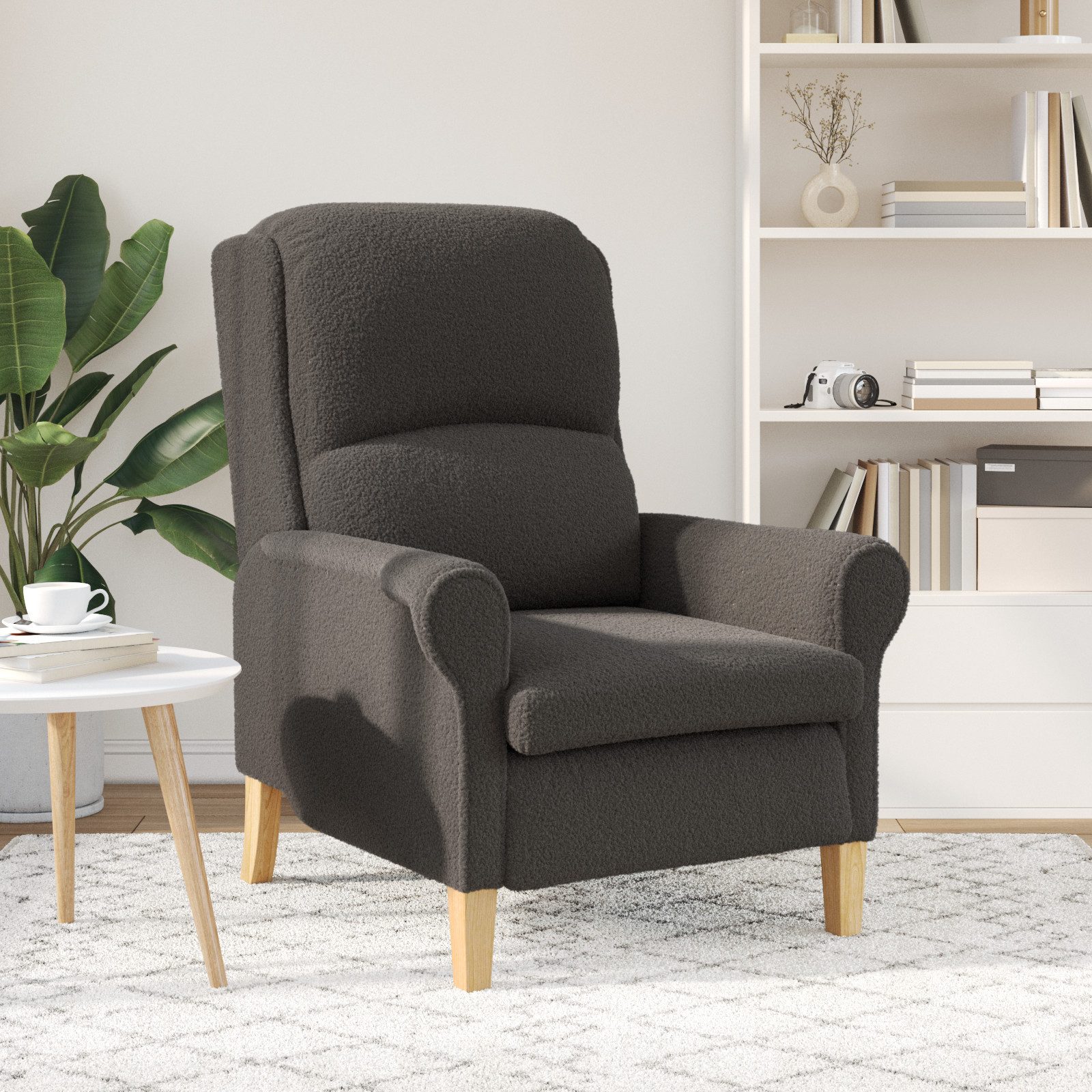 vidaXL Sessel Ergonomischer Sessel Dunkelgrau Stoffbezug günstig online kaufen
