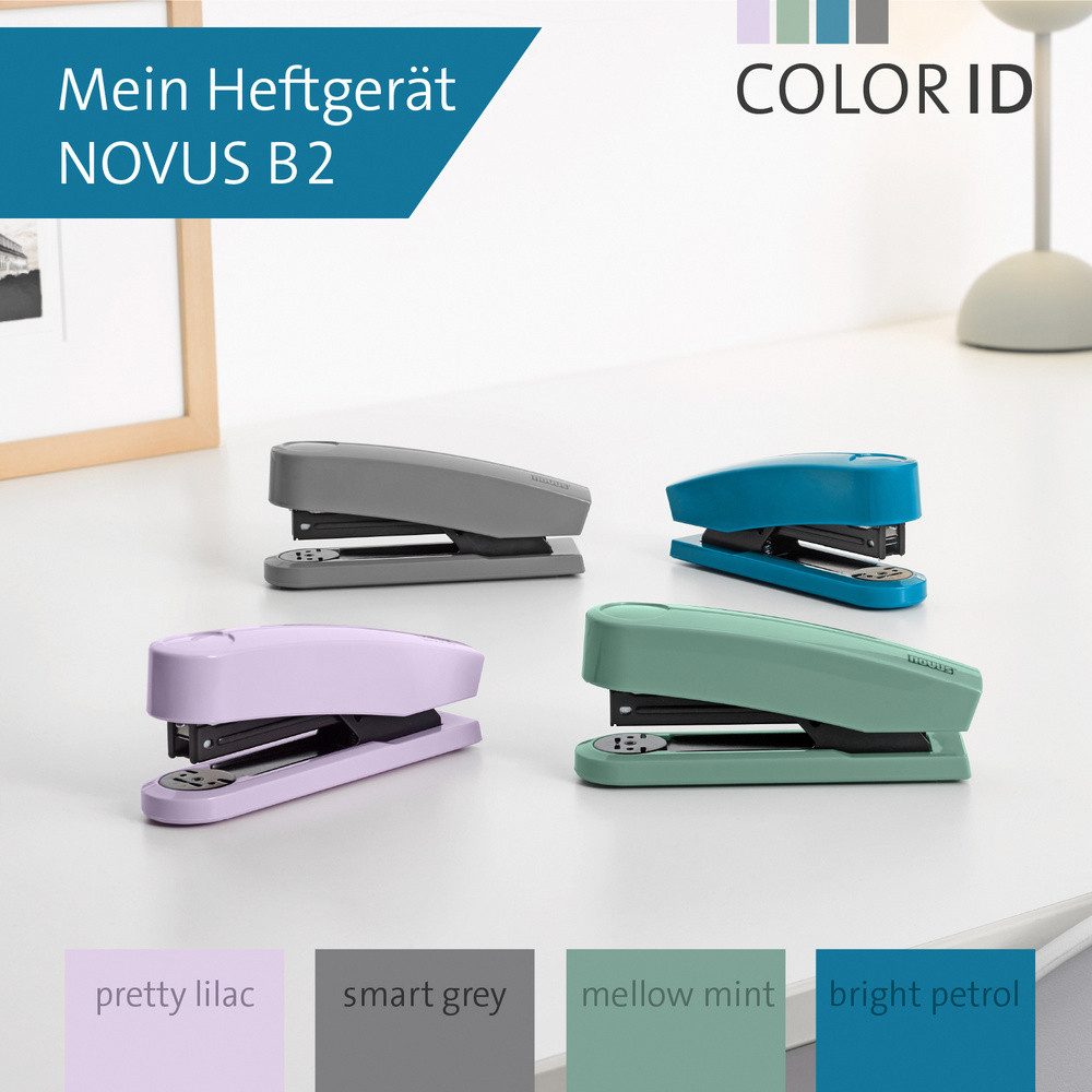 NOVUS Heftgerät Novus Office B 2 COLOR ID 2.0 020-1953 Heftgerät Petrol Heftleistung: