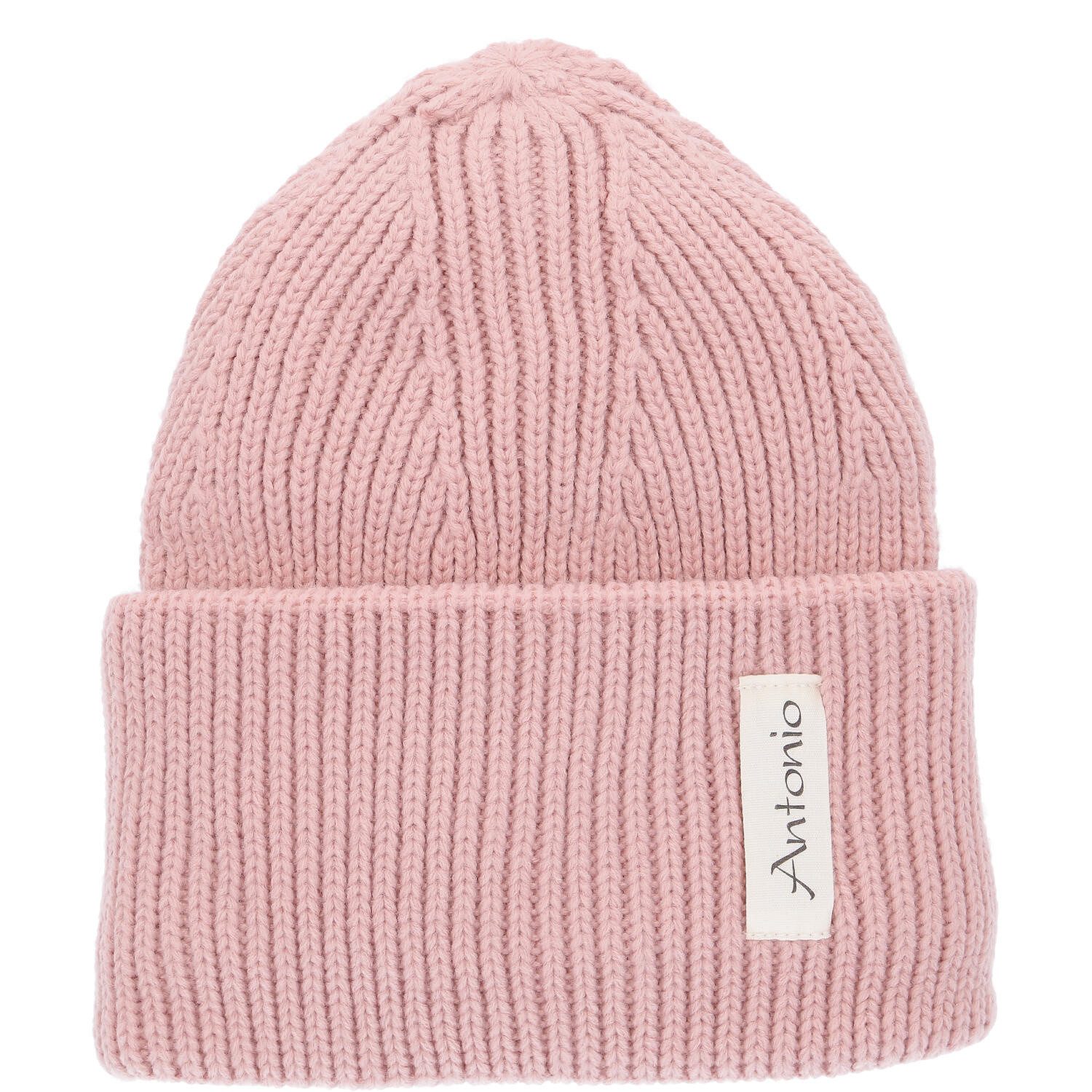 Antonio Strickmütze Antonio Winter Strickmütze Beanie mit Umschlag rosé (1- günstig online kaufen