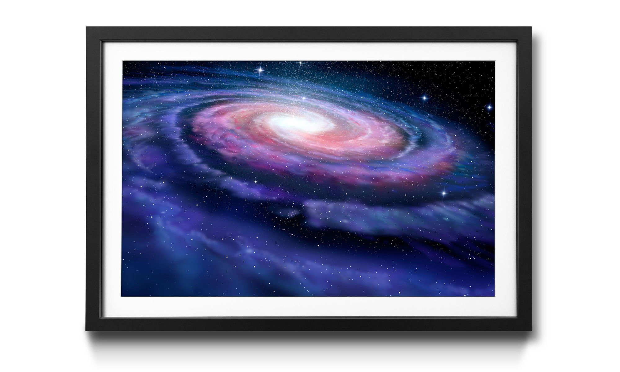 WandbilderXXL Bild mit Rahmen Spiral Galaxy, Weltraum, Wandbild, in 4 Größen erhältlich