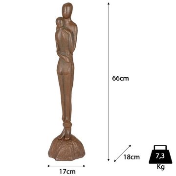 Moritz Dekofigur Vertrautes Pärchen Figur 7,3Kg, Höhe 66cm Rost Braun stehend Deko Figur Statue Skulptur Dekoration