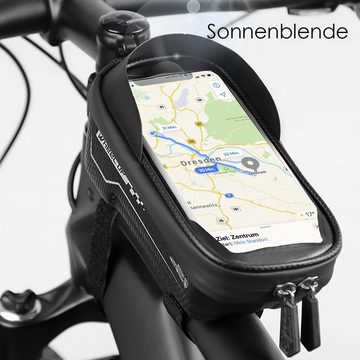MidGard Fahrradtasche Fahrrad Rahmentasche mit Smartphone-Halterung für E-Bike MTB Citybike