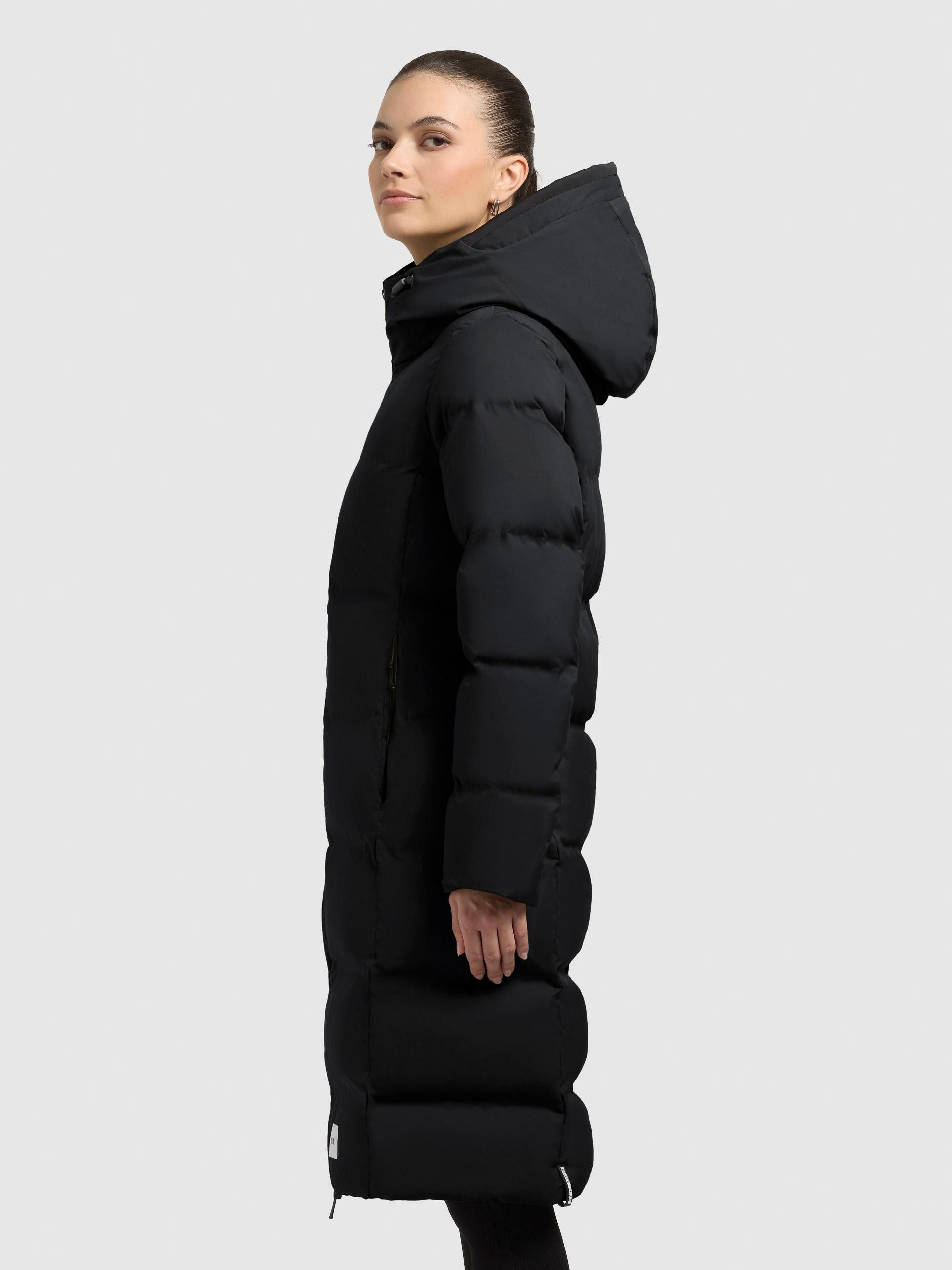 khujo Steppmantel Finnie3 Warmer Damen Wintermantel mit großer Kapuze