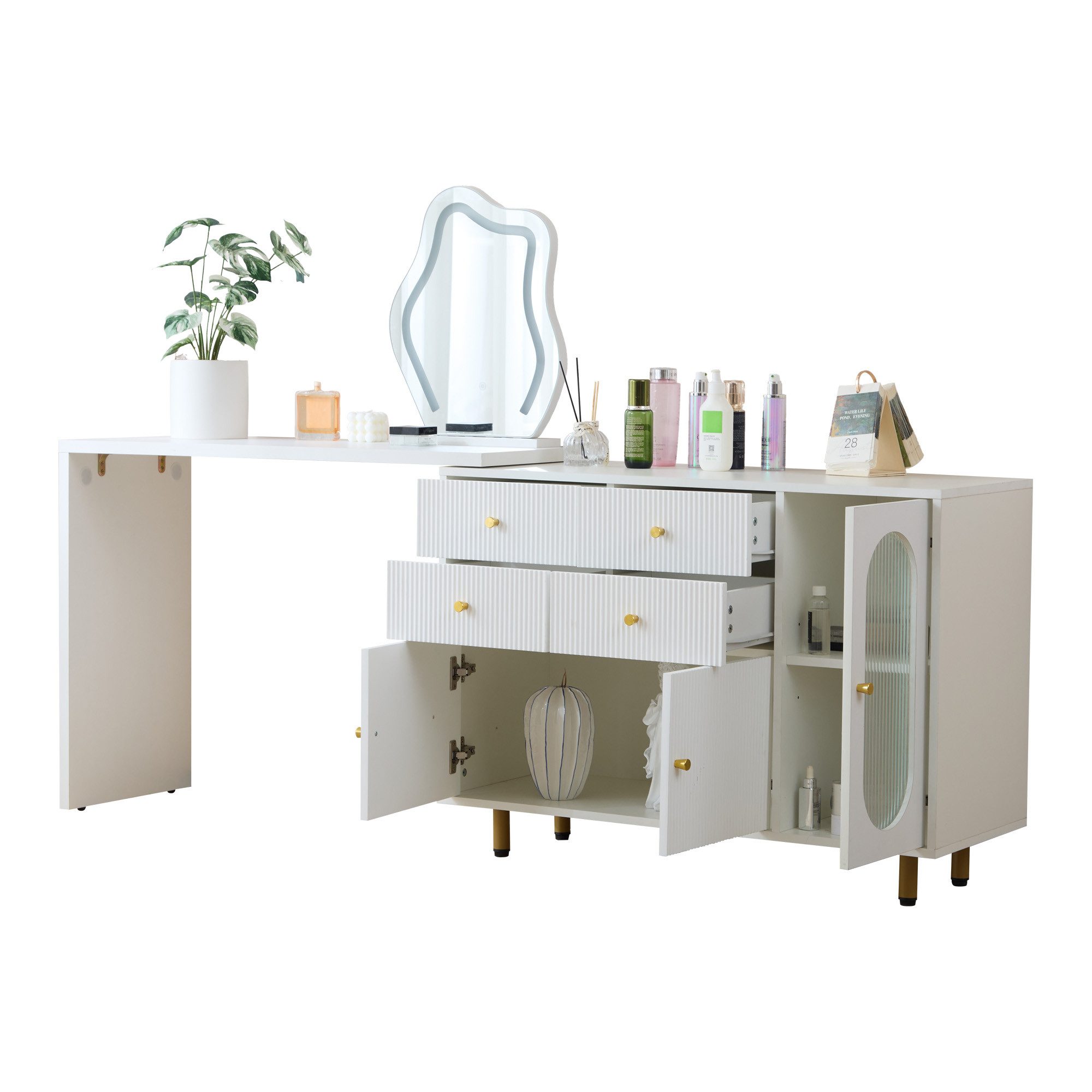 Refined Living Schminktisch ausziehbare Kosmetiktisch-Set mit günstig online kaufen