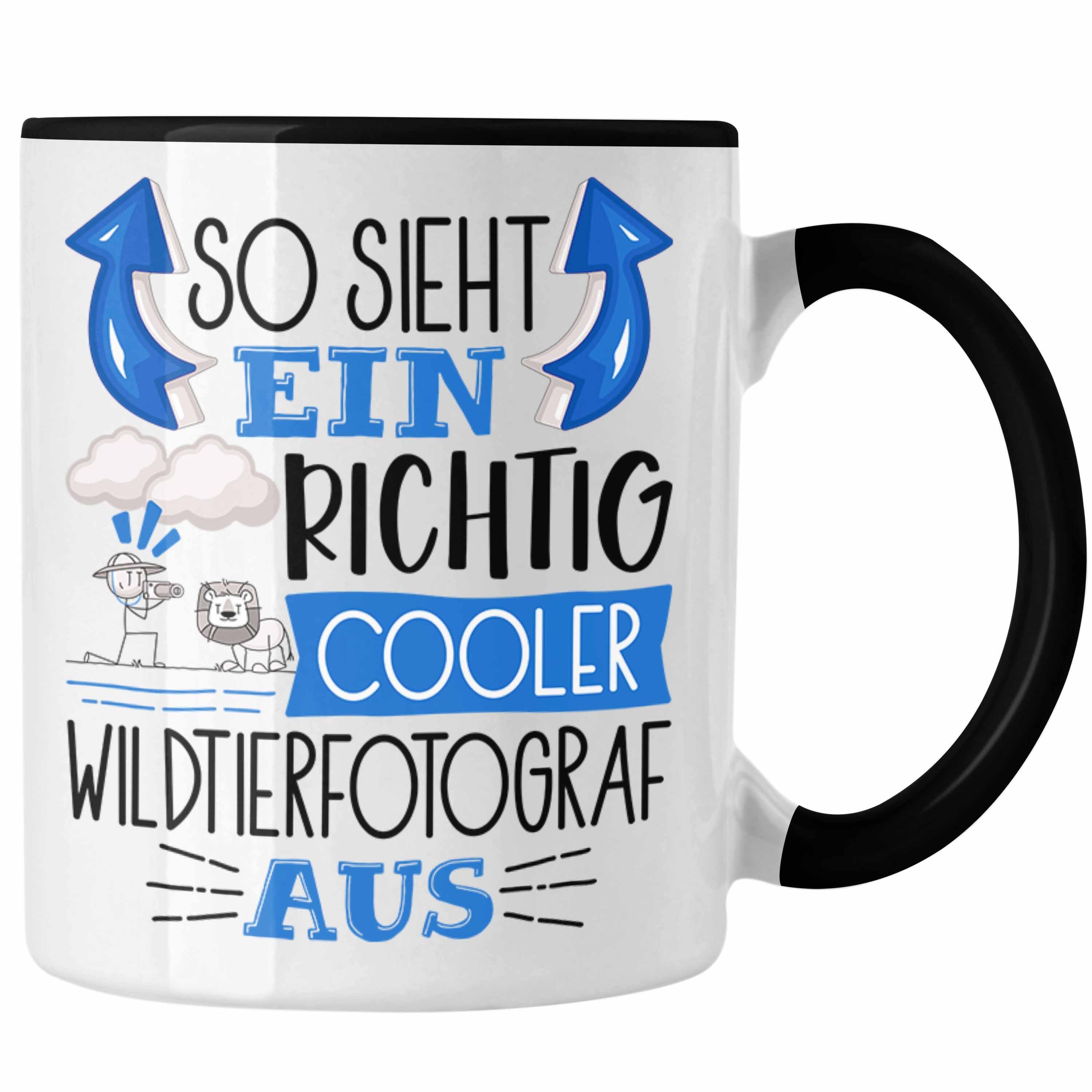 Trendation Tasse So Sieht Ein Richtig Cooler Wildtierfotograf Aus Tasse Geschenk für Wi Schwarz