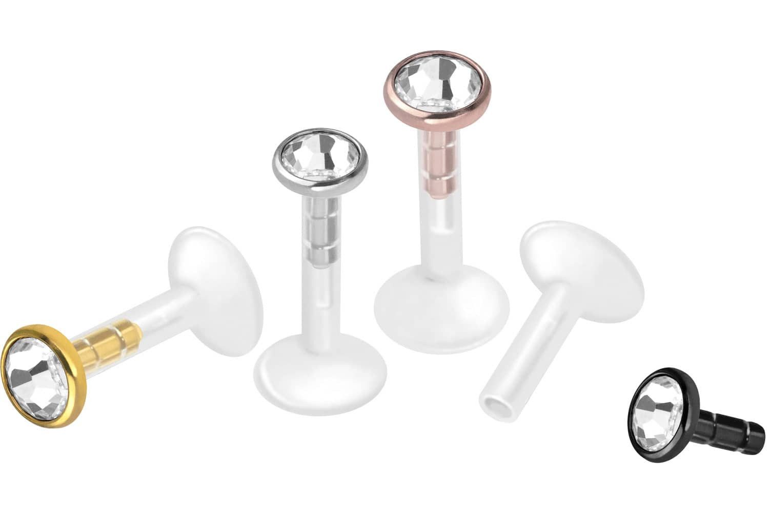 PIERCINGLINE Piercing-Set PMFK Labret mit Plug-in System + Chirurgenstahl-A günstig online kaufen