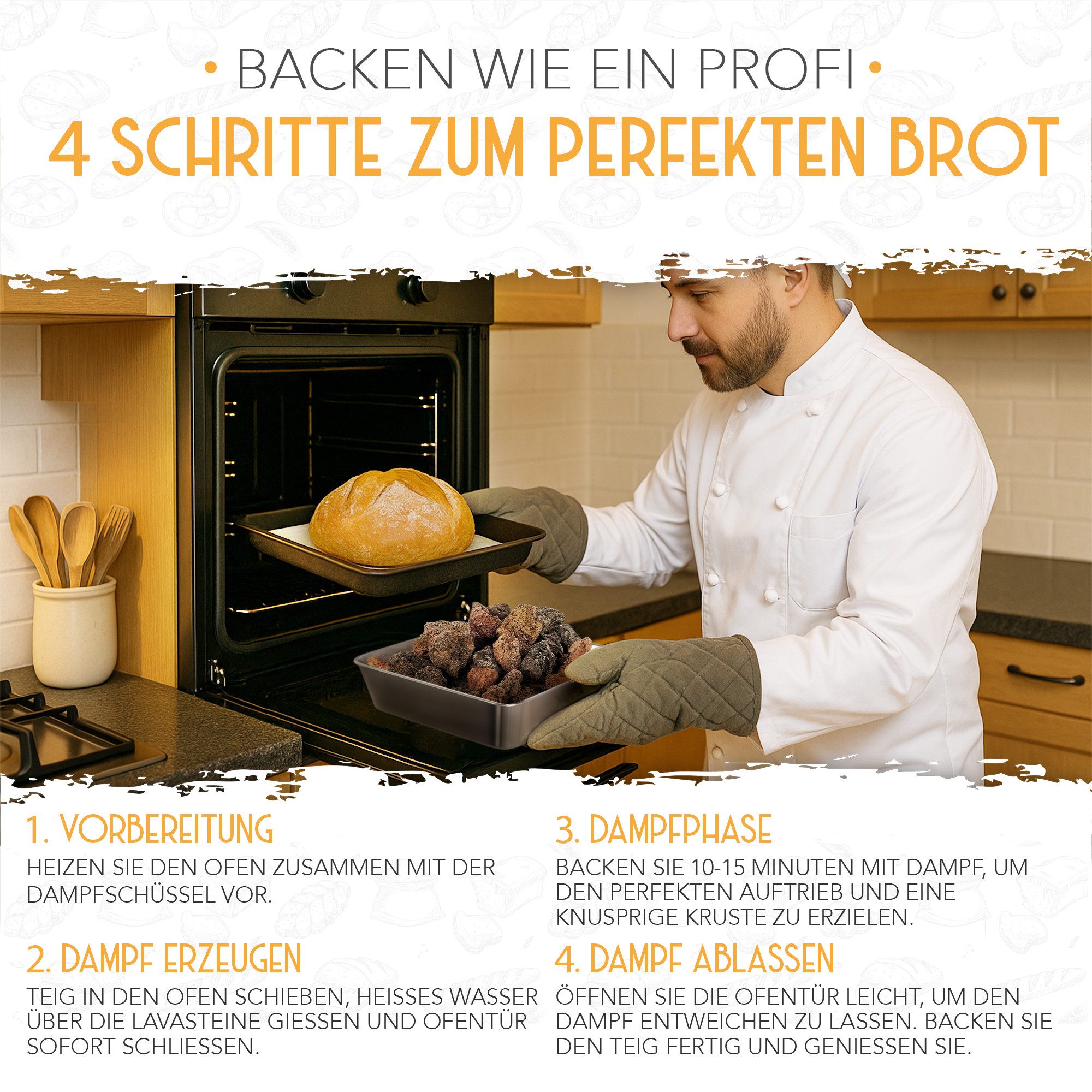 Krustenzauber Brotbackform KRUSTENZAUBER Gusseisen Topf zum Brotbacken & andere Brotbackformen – Bild 3 von 5