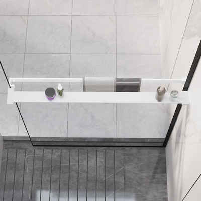 vidaXL Badaccessoires-Sets Duschablage für Begehbare Dusche Weiß 90 cm Aluminium