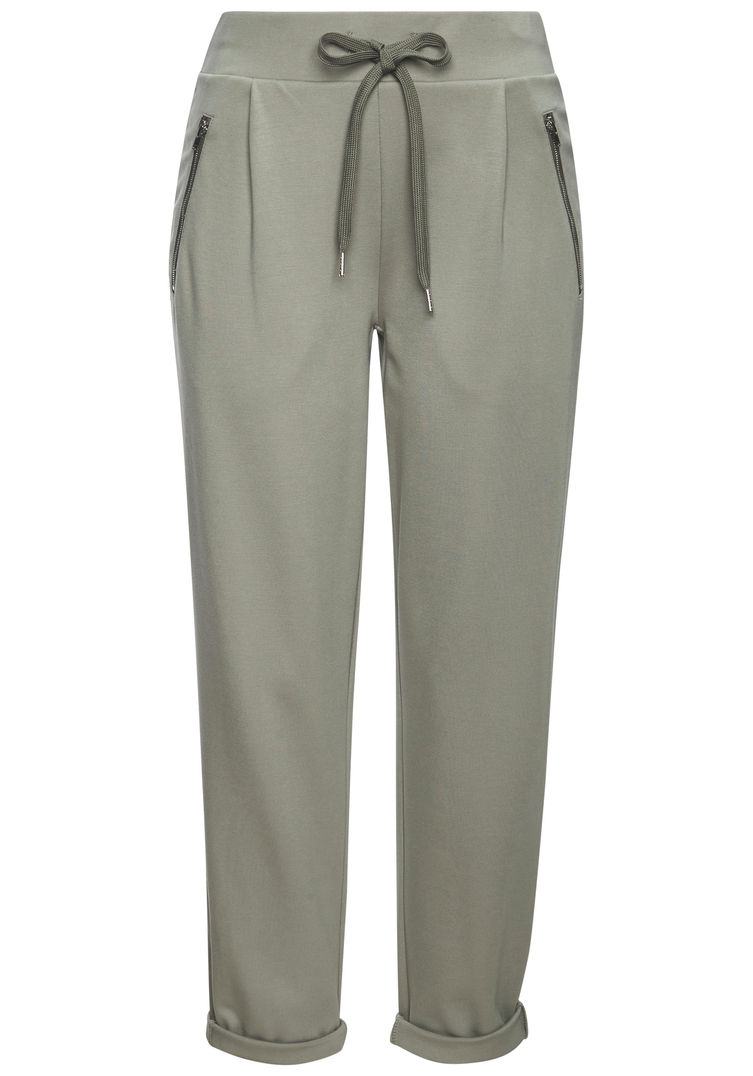 Beachtime by Lascana Schlupfhose aus softer Interlock-Ware mit Reißverschlusstaschen bequeme Joggpant mit geradem Bein, lässige Sommerhose, bügelfreie Ware. € 34,99