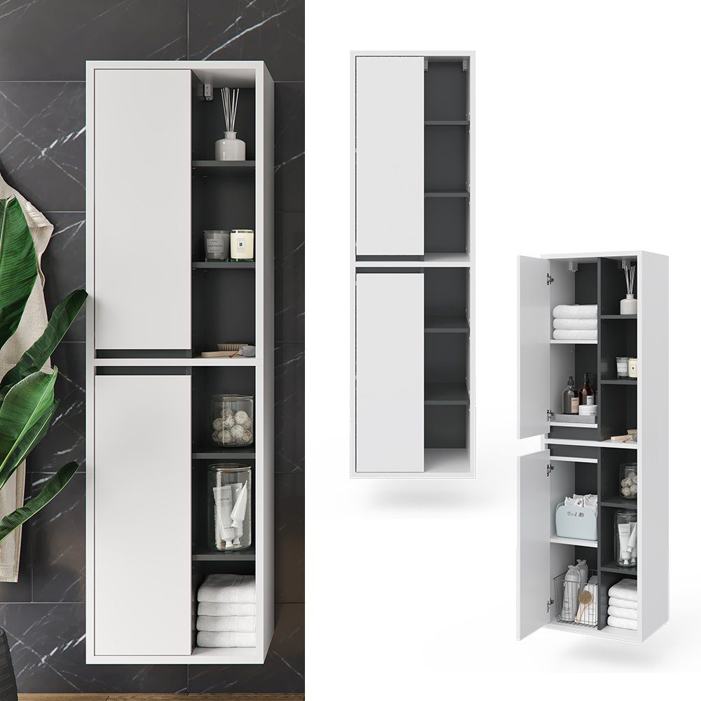 Vicco Hochschrank Viola, Weiß/Anthrazit, 50 x günstig online kaufen