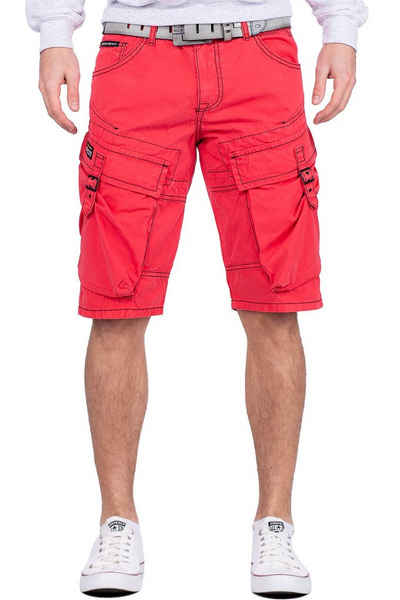 Cipo & Baxx Jeansshorts Herren kurze Hose BA-CK229 (1-tlg) Cargo Style mit Seitentaschen