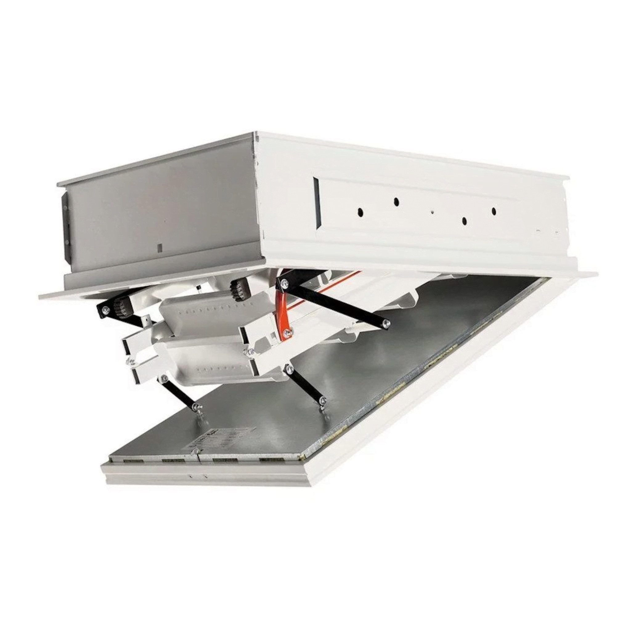Wippro Bodentreppe BasicStair SMART, gedämmter Lukendeckel U 0,7 W/m²K, bis 250 kg, für Geschosshöhen bis 270,00 cm, Stufen offen, (3-tlg)