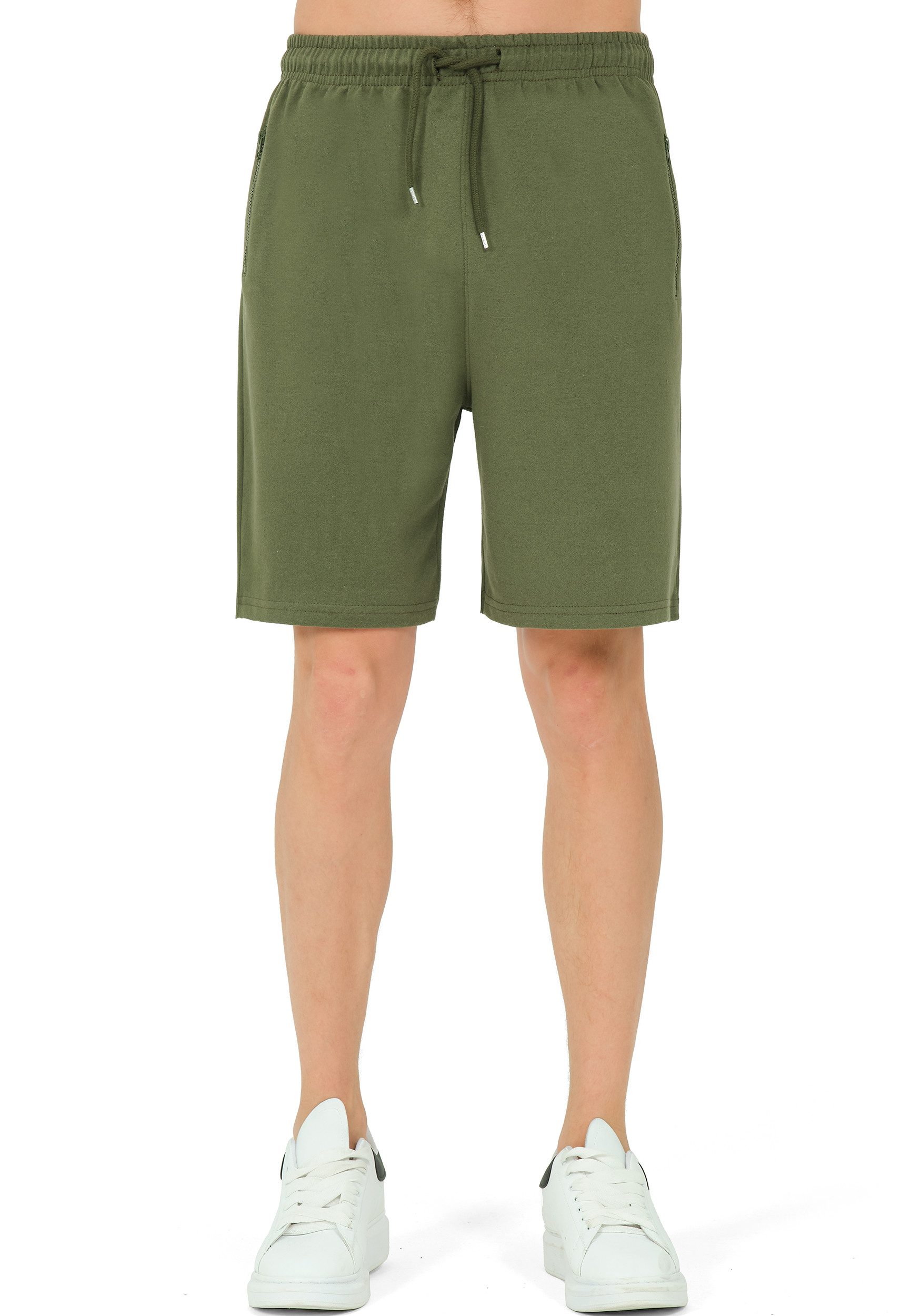 S&S Shorts Herren Kurze Short Hosen Männer Baumwolle Bermuda (Packung, 1-tlg) Reißverschluss Taschen, elastischer Bund Baumwolle Shorts
