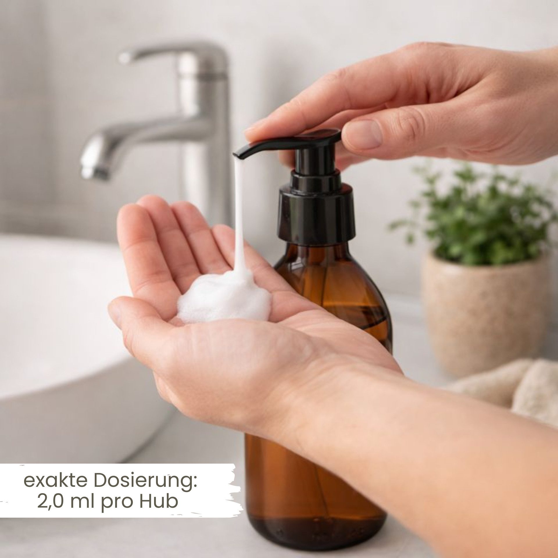 mikken Spülmittelspender 2x Pumpspender 500 ml Braunglas Dosierspender Spülmittelspender, (2er Set), mit UV-Schutz, Apothekerqualität, made in Europe, lebensmittelecht