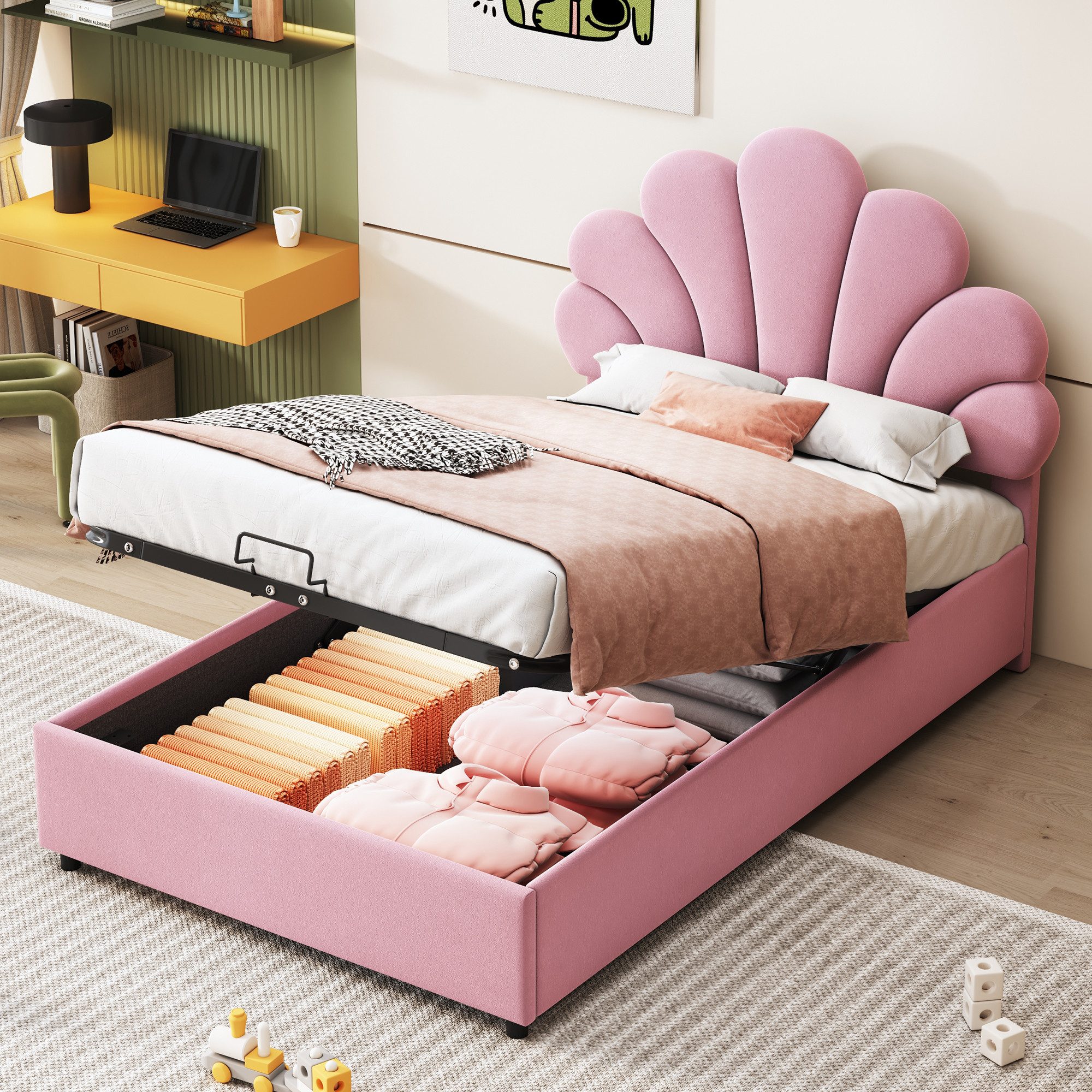 BlingBin Polsterbett Einzelbett Gästebett Bettrahmen mit günstig online kaufen