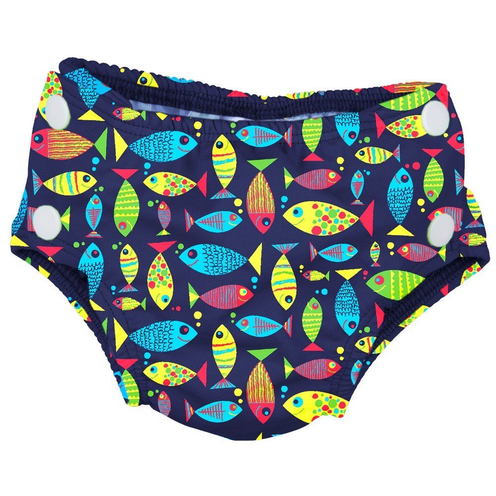 Popolini Badehose UV Baby Badewindel Aquawindel waschbar Deep Sea - S (3-9kg)