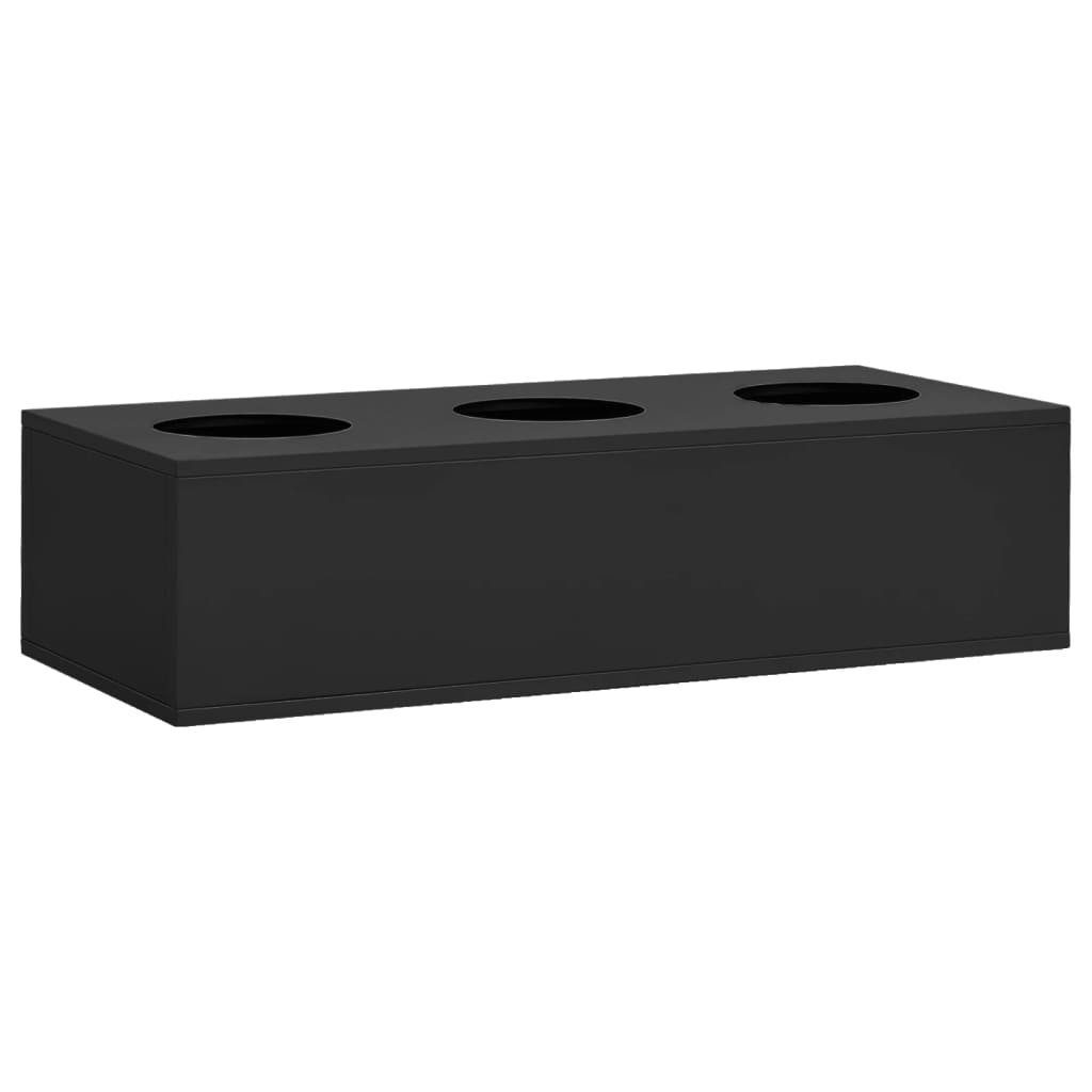vidaXL Blumentopf Büro-Blumenkasten Anthrazit 90x40x23 cm Stahl (1 St)