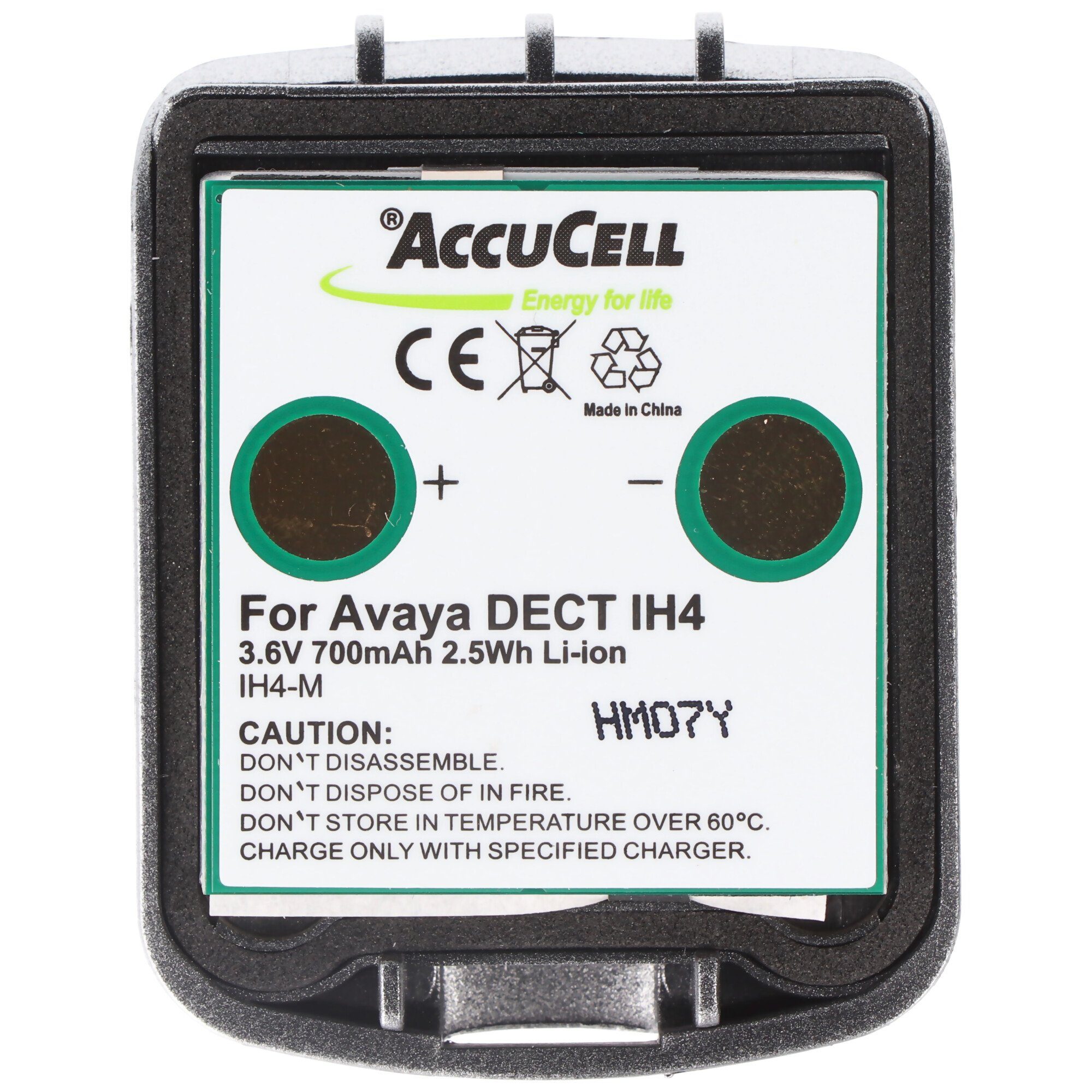 AccuCell AccuCell Akku passend für Akku den Akku V) Avaya IH4 4.999.130.76 DECT Li-Ion (3,6 700 mAh
