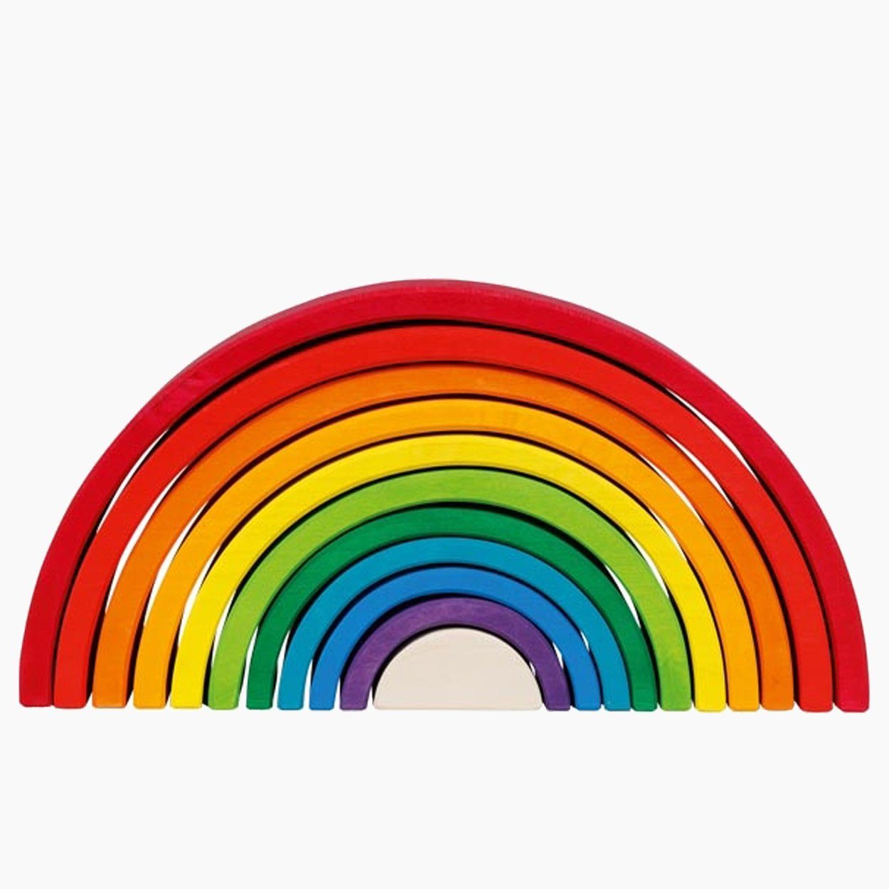 goki Stapelspielzeug Bausteine, Großer Regenbogen, (packung, 11-tlg), ein Klassiker unter den Holzspielzeugen.
