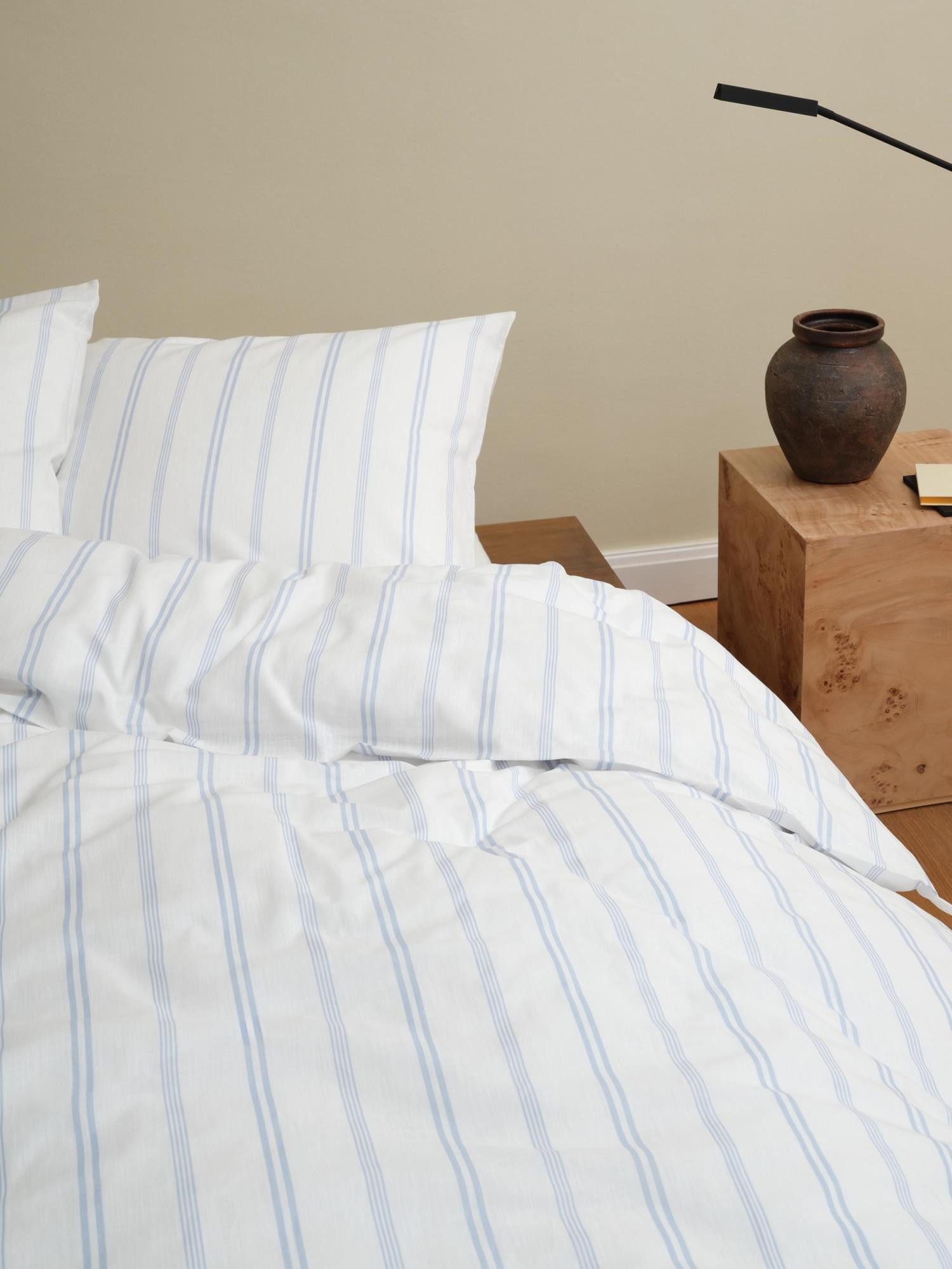 Marc O'Polo Home Bettwäsche Olin, Baumwolle Leinenoptik, 3 teilig, mit Streifen
