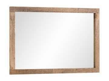 massivum Badmöbel-Set 2teilig Blackdale Waschtisch mit Spiegel aus Massivholz