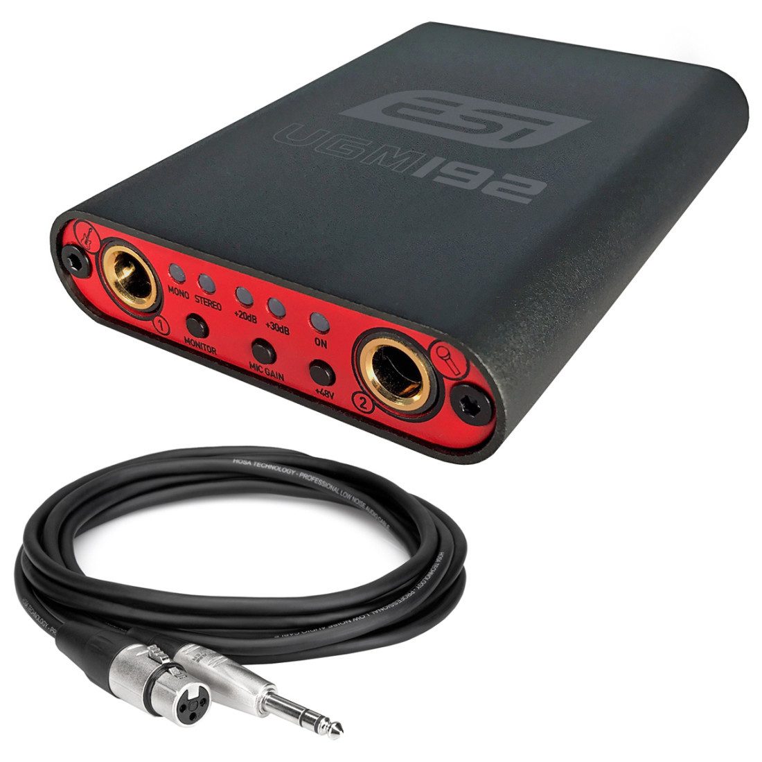 ESI UGM192 Interface mit Hosa XLR zu Klinke Kabel 1m Digitales Aufnahmegerät