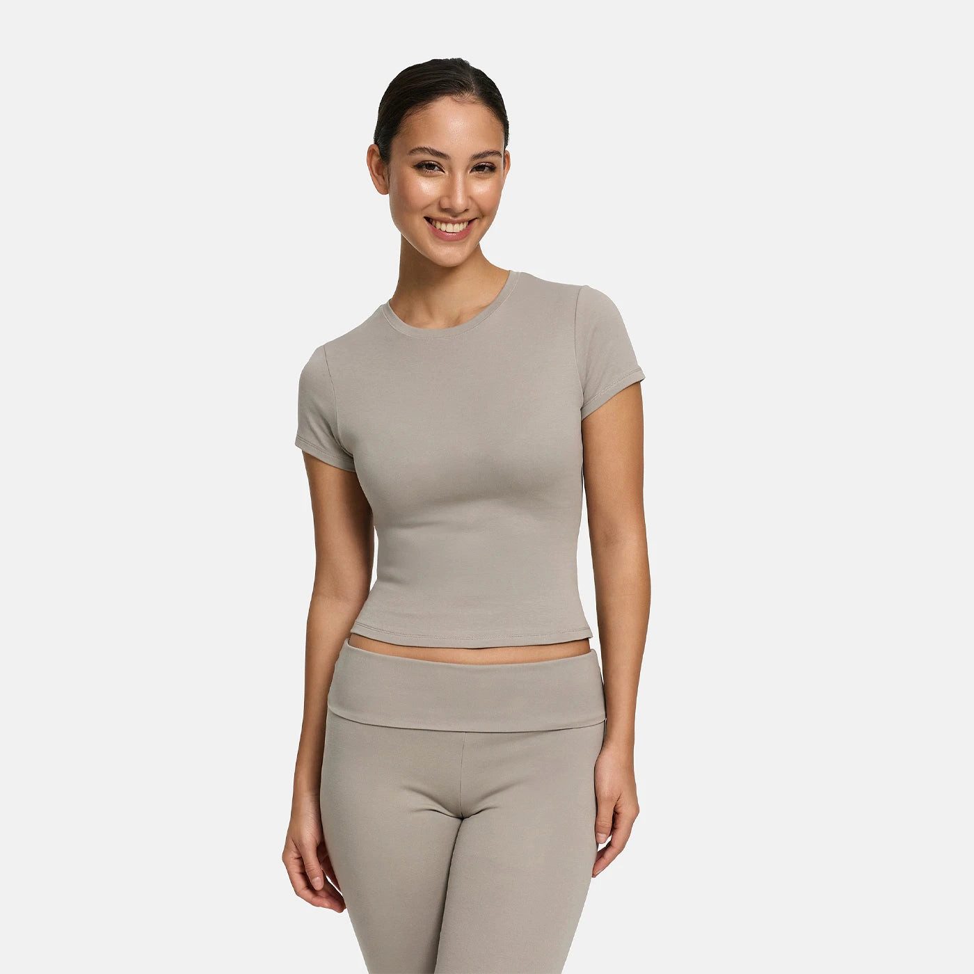 T-Shirt Cotton T-Shirt-Ash Grey-M