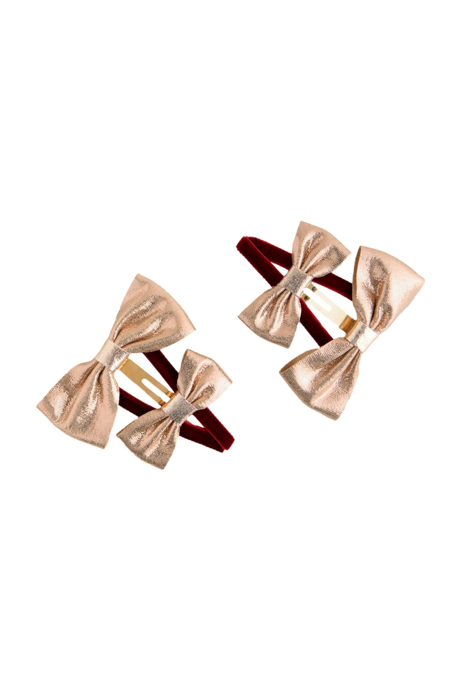 Next Haarclip Haarclips Schleife aus Metall und Samt, 2er-Pack