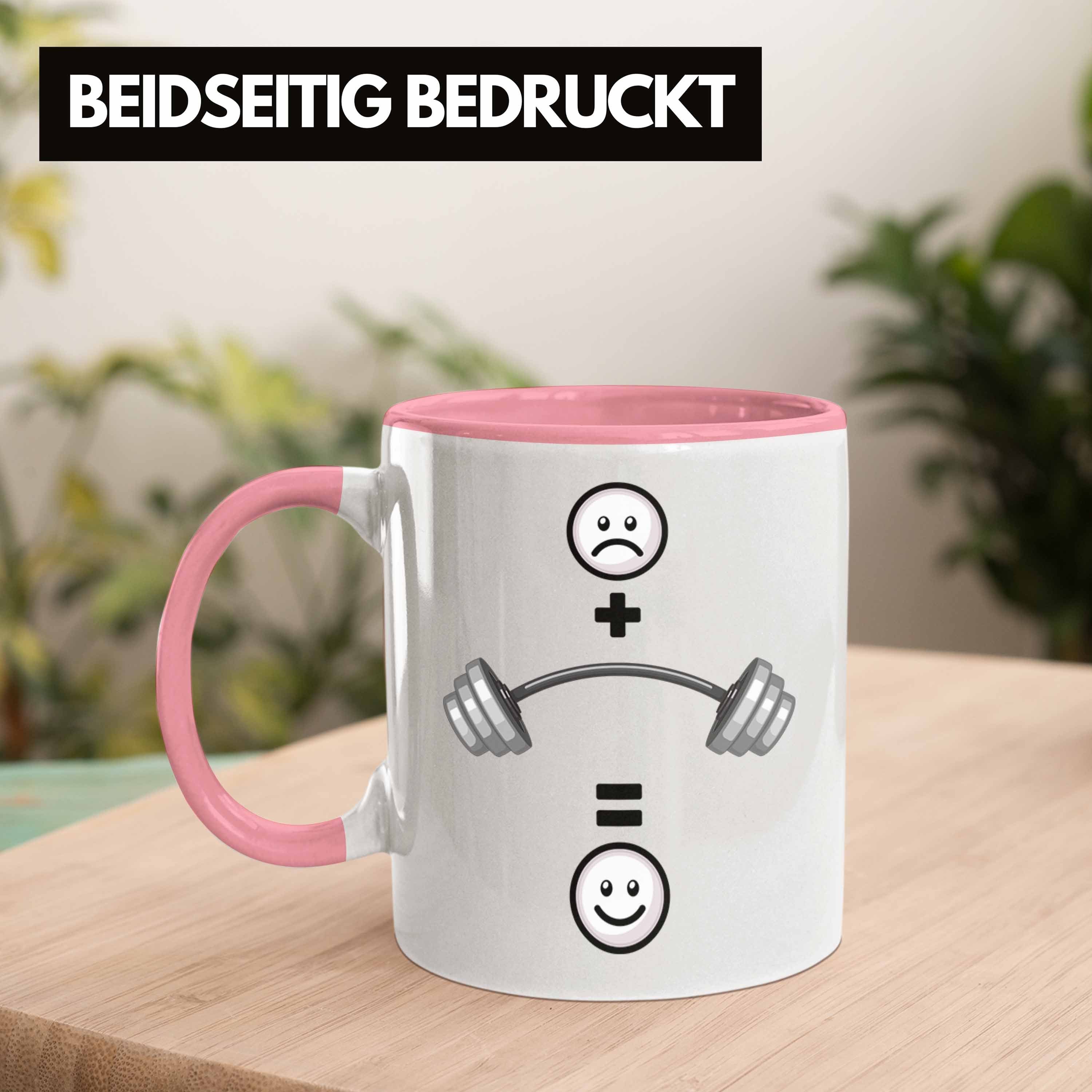 für :(Bodybuildin Deadlift Rosa Tasse Geschenk Bodybuilding Bodybuilder Tasse Trendation