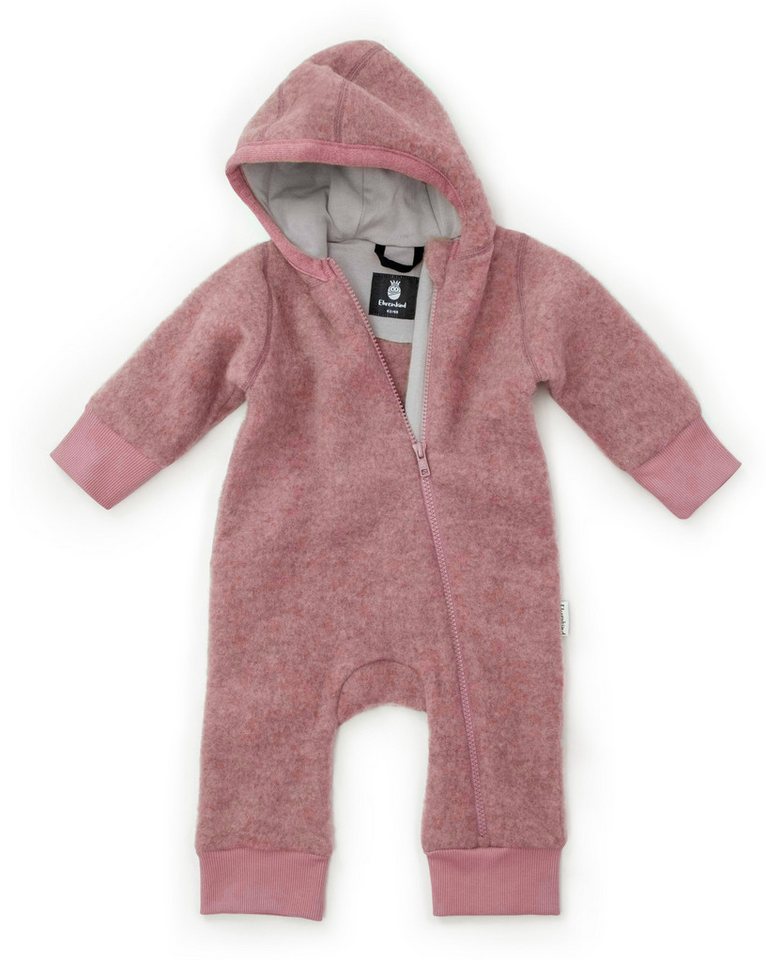 Ehrenkind Fleeceoverall mit Kapuze, Wollfleece aus feinster Merinowolle (100% Bio-Merinowolle, Atmungsaktiv & temperaturausgleichend) Wollfleece-Overall